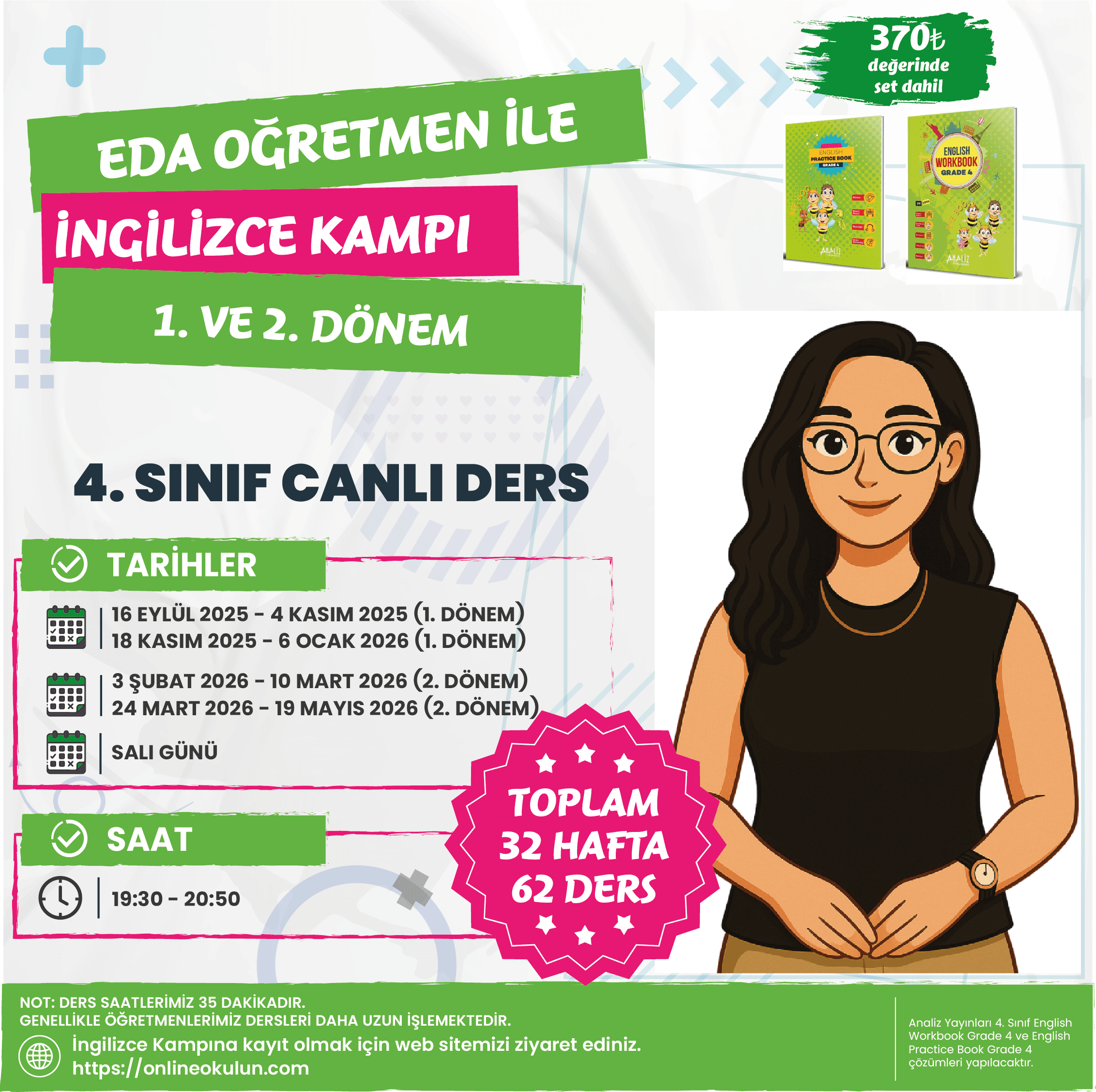 4.Sınıf İngilizce Eda Öğretmen ile 2025-2026 Eğitim Kampı