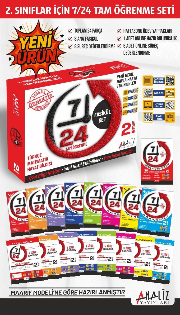 2. SINIF 7/24 TAM ÖĞRENME SETİ