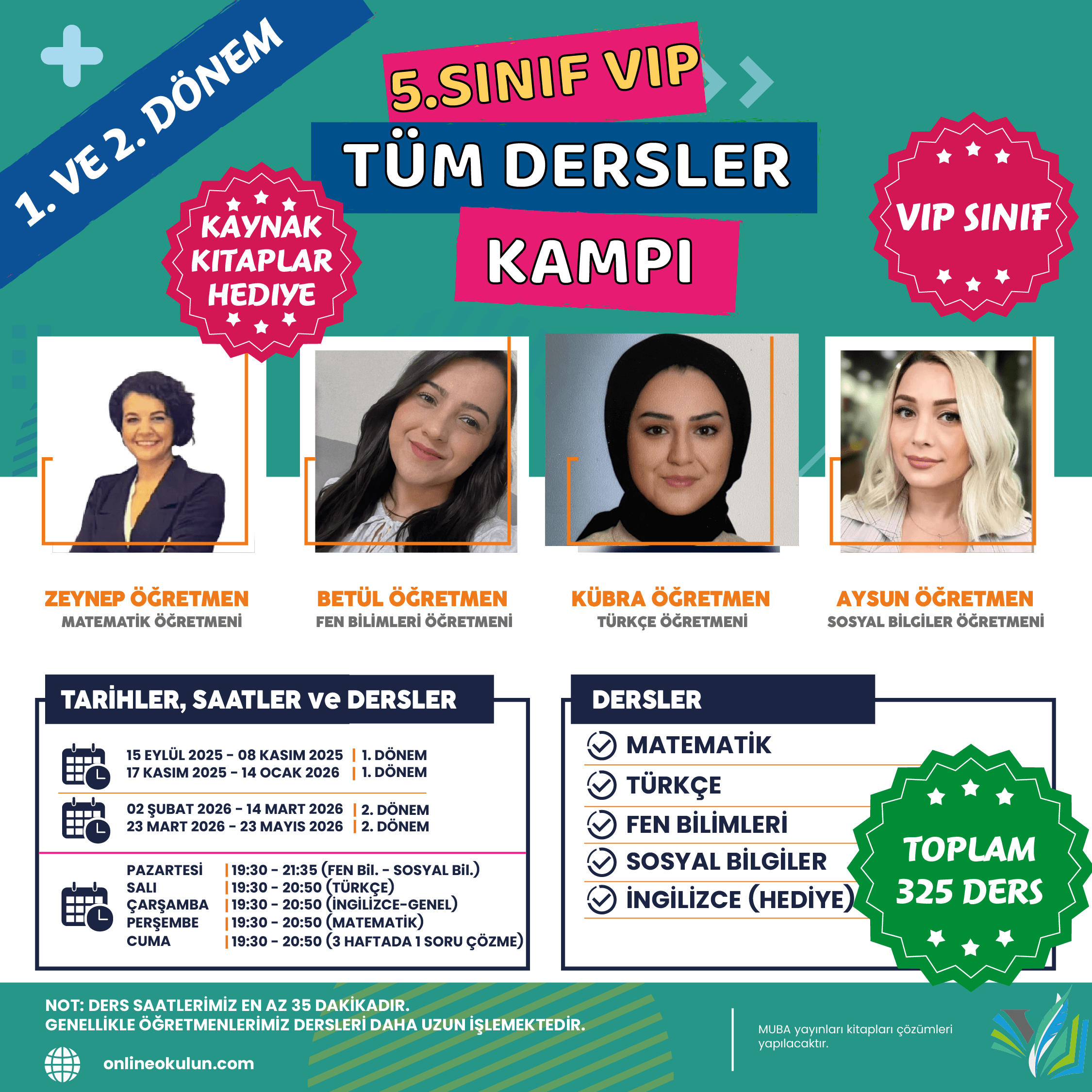 5.Sınıf 2.Grup VIP Tüm Dersler 2025–2026 Eğitim Kampı