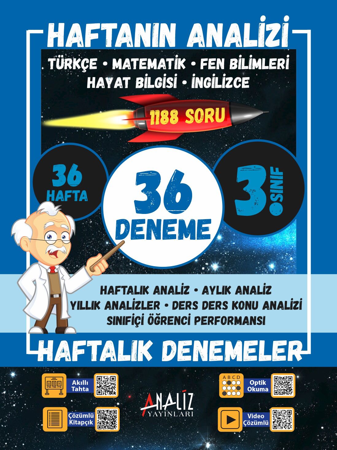 3. Sınıf Haftanın Analizi – 36 Hafta 36 Deneme | 1188 Soru Çözümlü Set