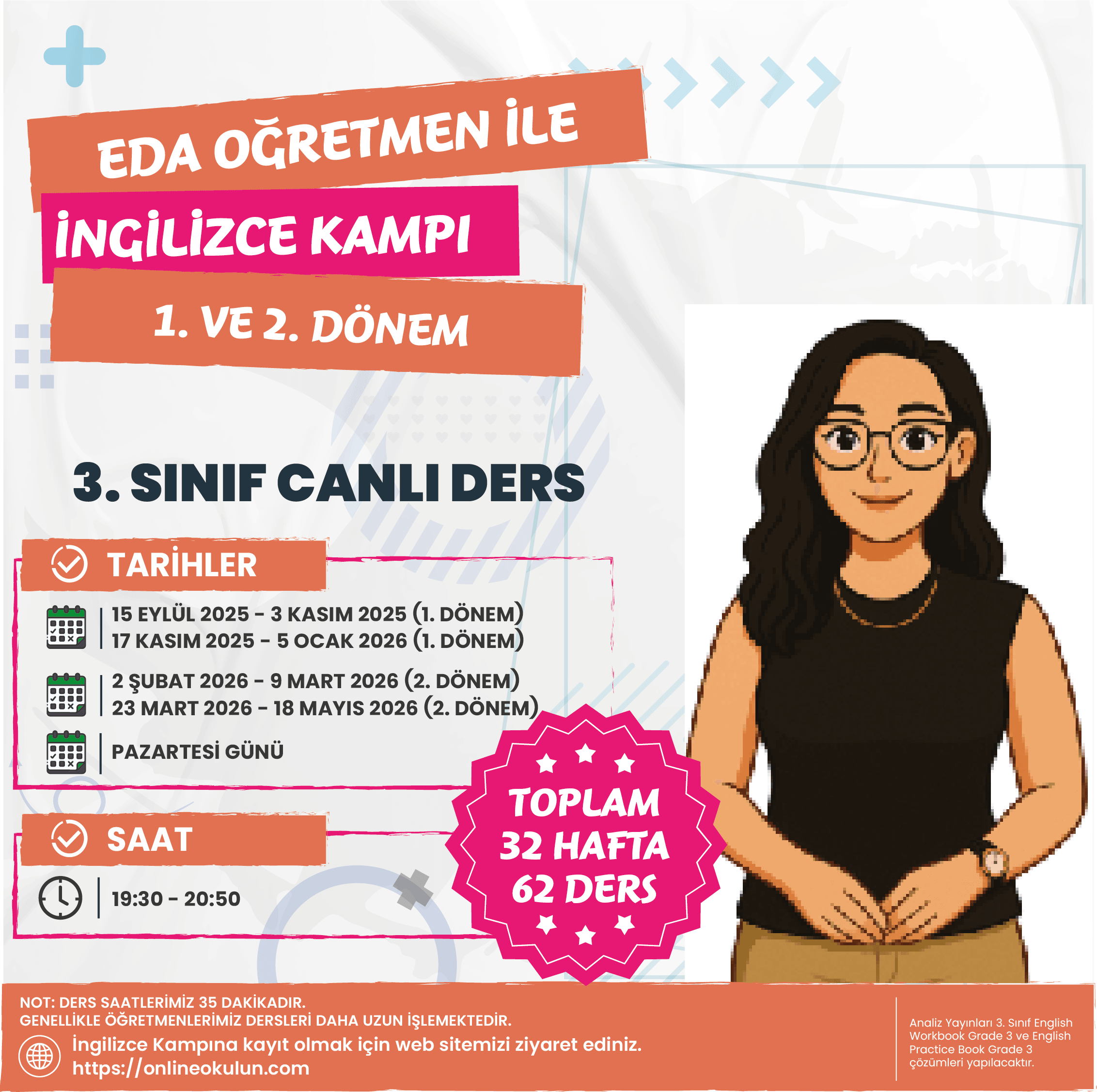 3.Sınıf İngilizce Eda Öğretmen ile 2025-2026 Eğitim Kampı