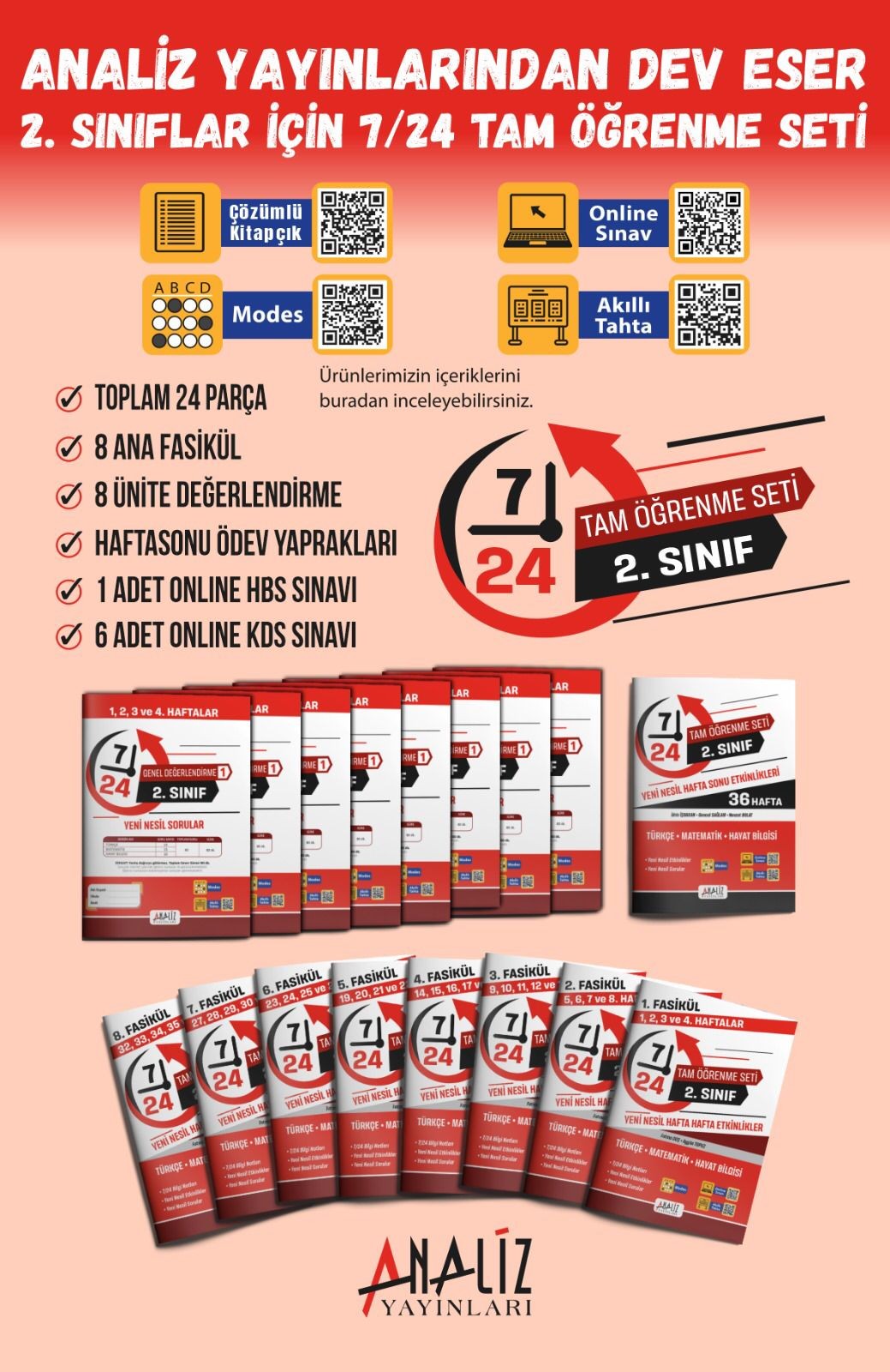 2. SINIF 7/24 TAM ÖĞRENME SETİ