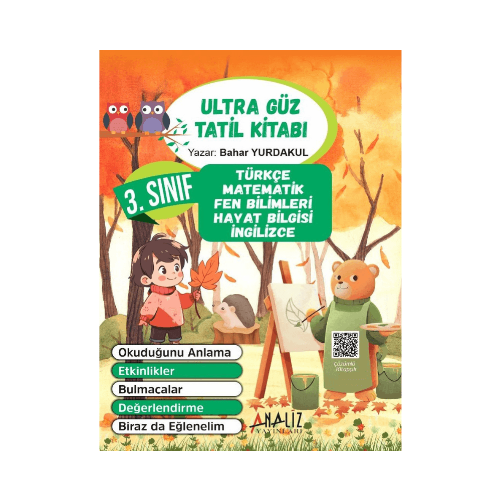 3.Sınıf Kasım Ara Tatili Kitabı – Gün Gün Eğlenceli ve Öğretici Tatil Planı
