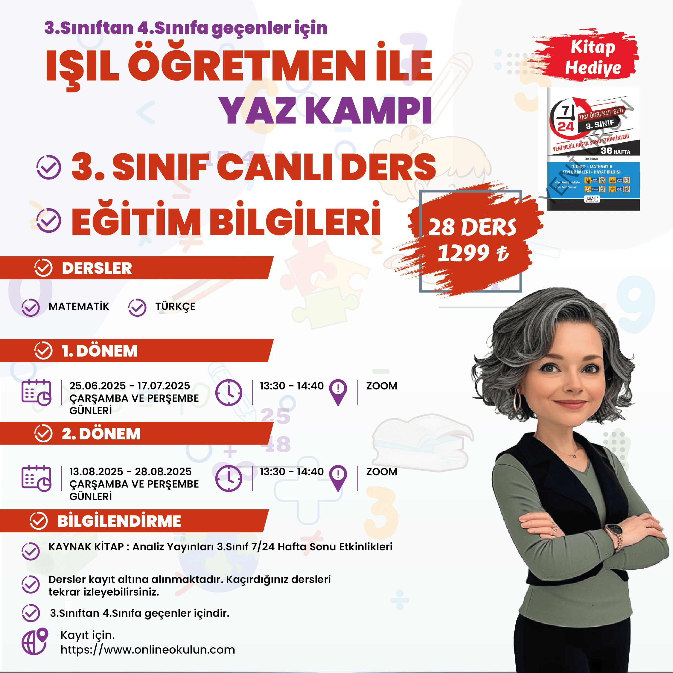 3.Sınıf Işıl Öğretmen ile Yaz Kampı Paketi