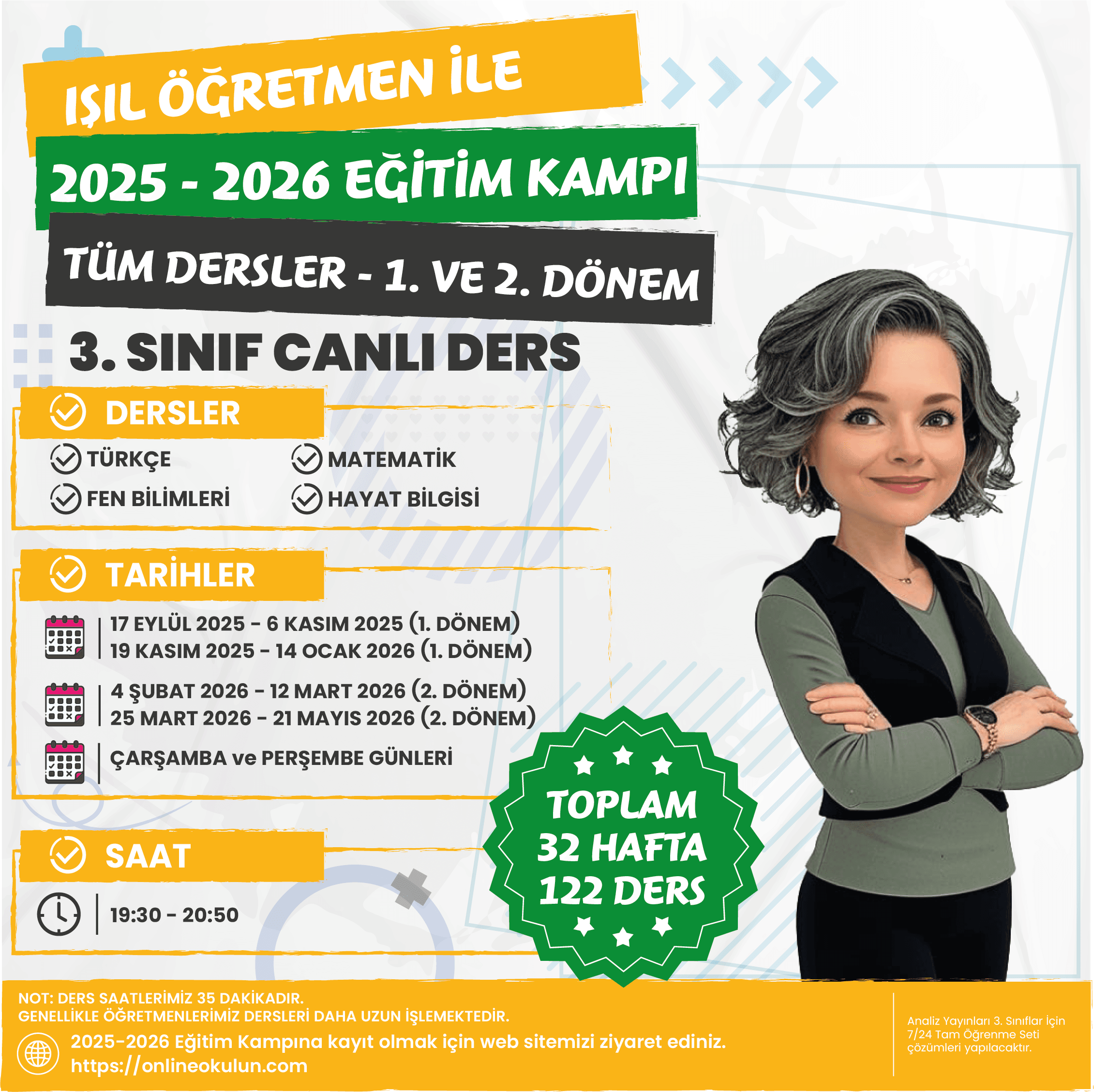 3.Sınıf Işıl Öğretmen ile 2025-2026 Eğitim Kampı
