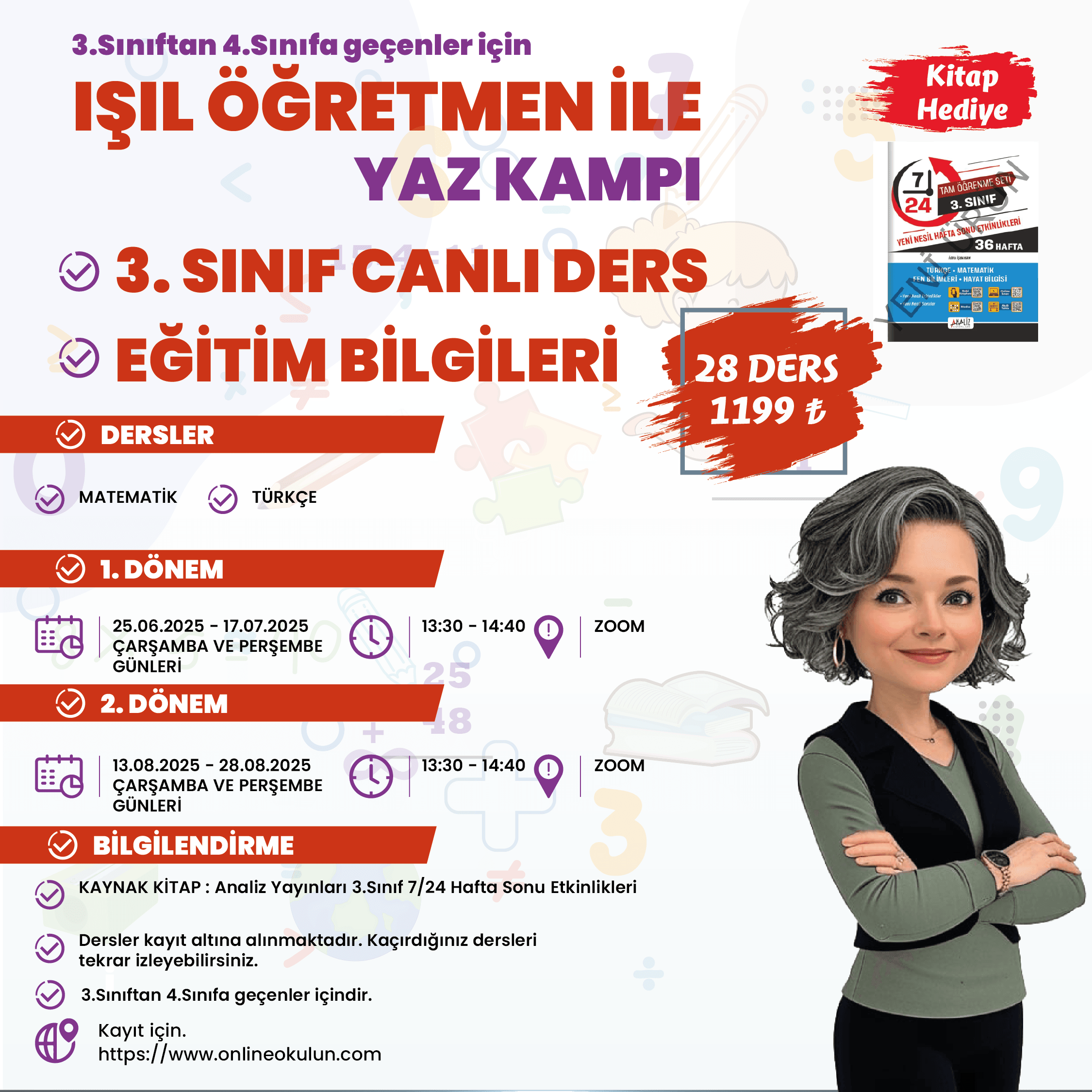 3.Sınıf Işıl Öğretmen ile Yaz Kampı Paketi
