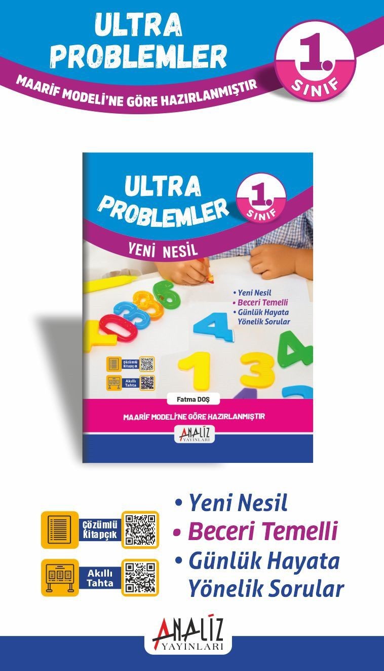 1.Sınıf Eğitim Seti Seçil Öğretmen ile Okuma Anlama Kitabı ve Analiz Yayınları Ultra Problem Kitabı