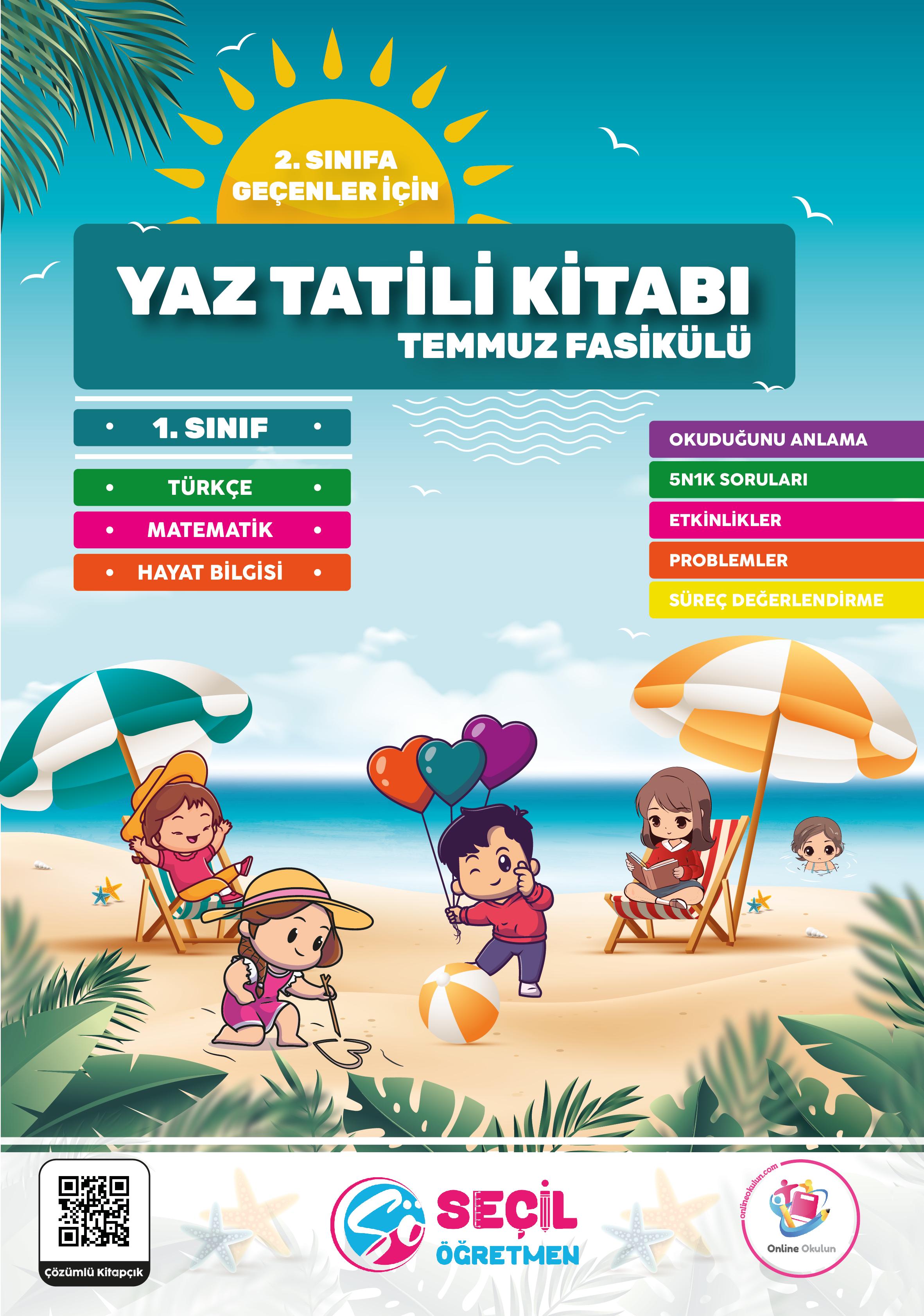 Seçil Öğretmen 1.Sınıf Yaz Tatili Kitabı 3 Fasikül  (Haziran, Temmuz, Ağustos)