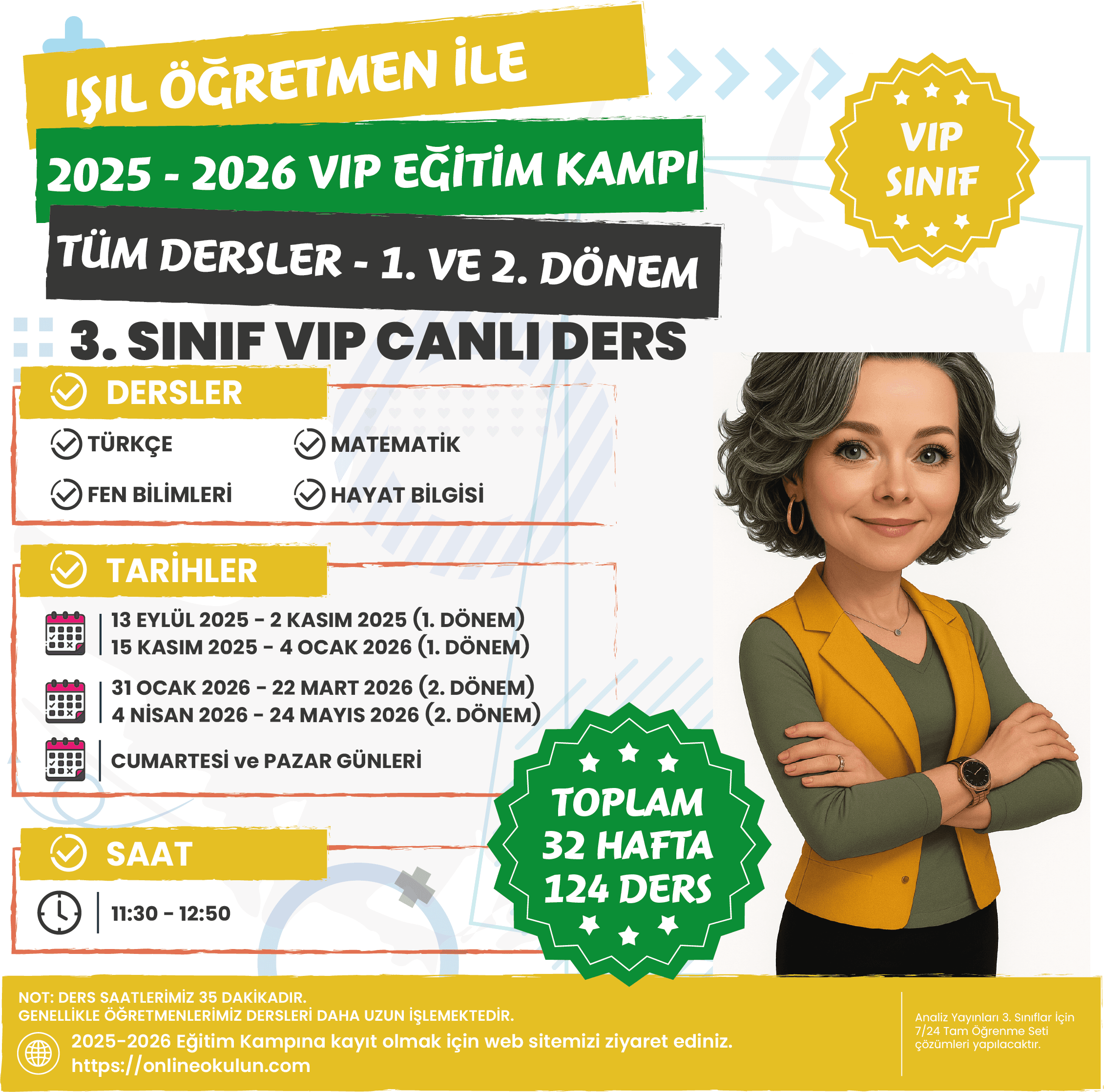 3.Sınıf Işıl Öğretmen ile 2025-2026 VIP Eğitim Kampı