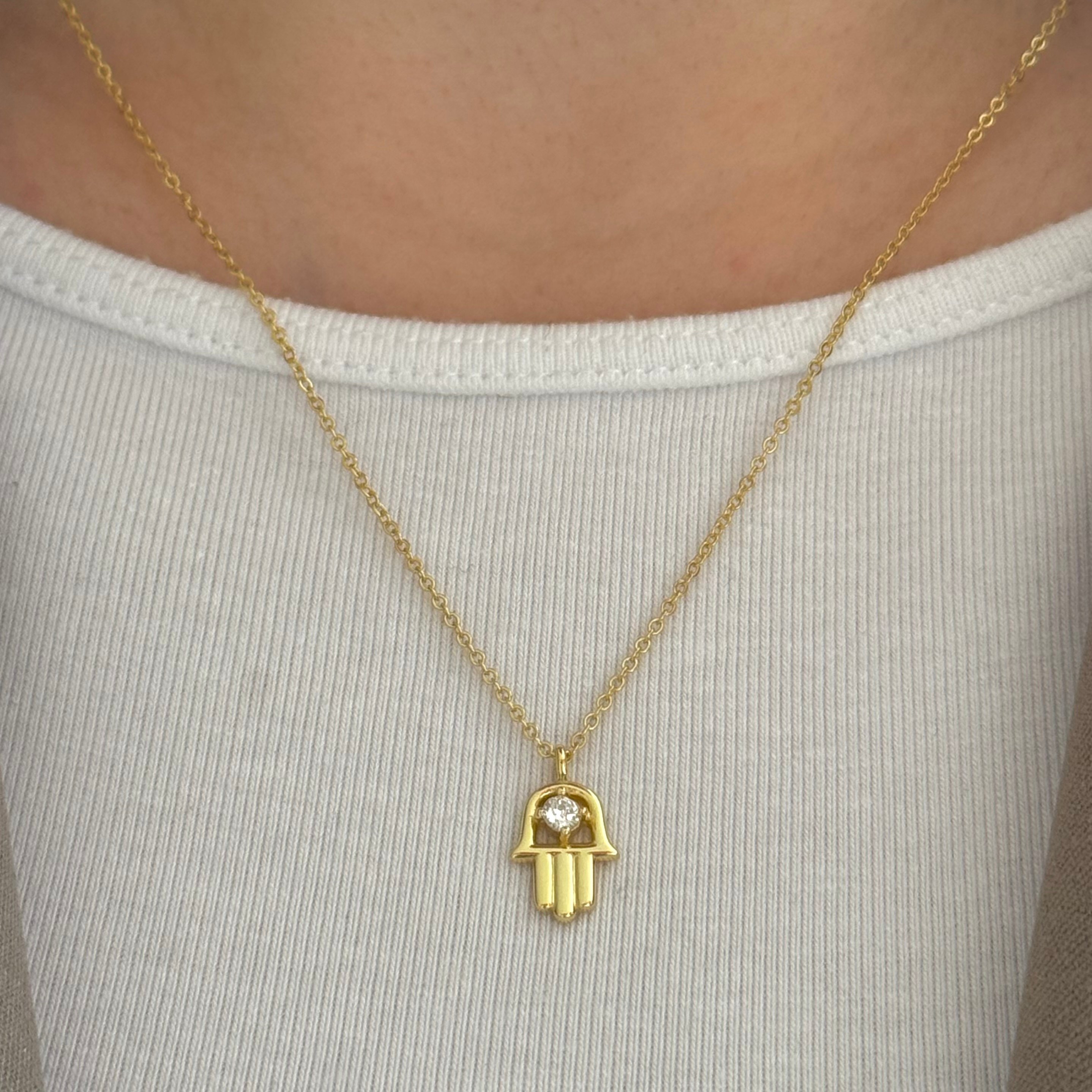 925 ayar gümüş minimal hamsa kolye