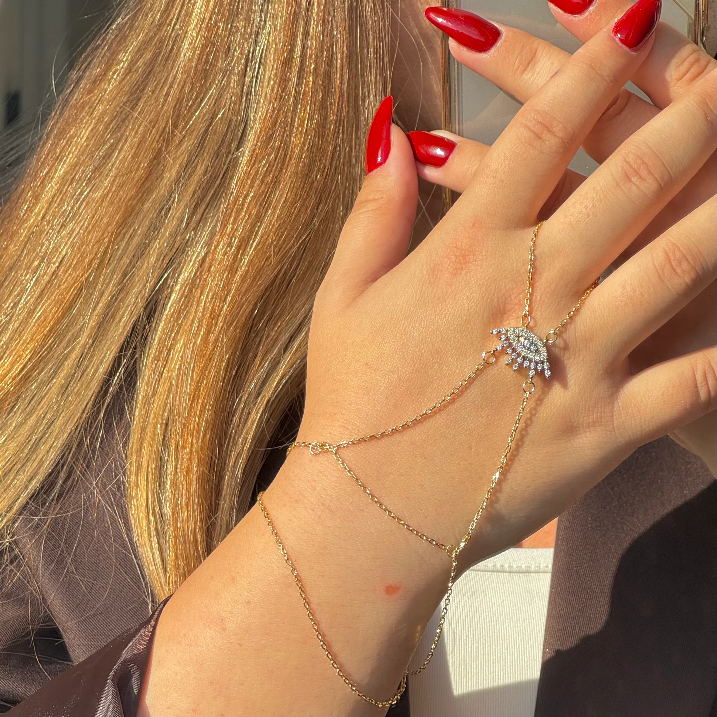 Özel seri minimal taşlı göz şahmeran