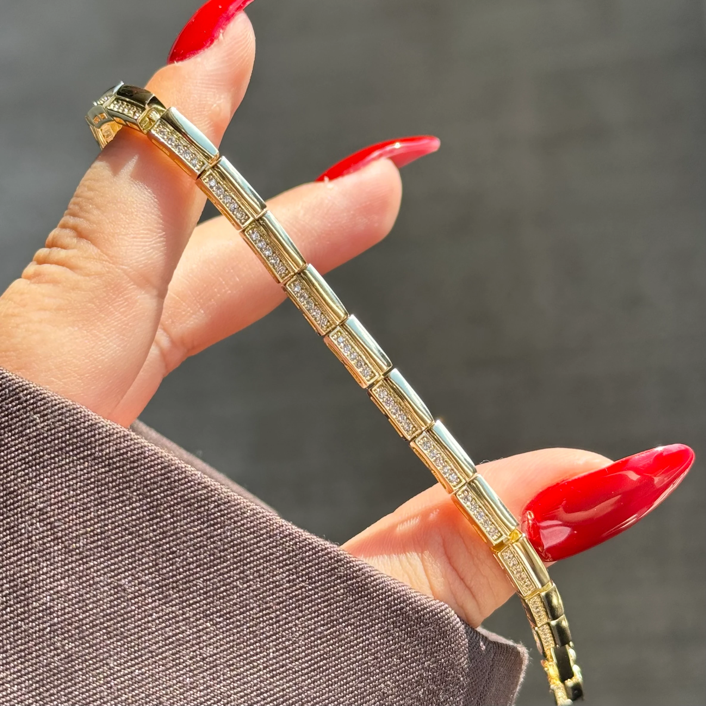 Özel seri dikdörtgen şerit taş bileklik