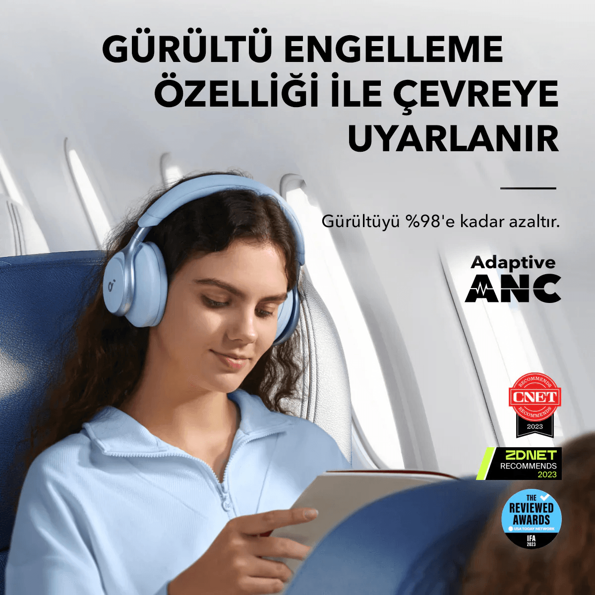 Anker Soundcore Space One Kulaklık-Mavi-A3035