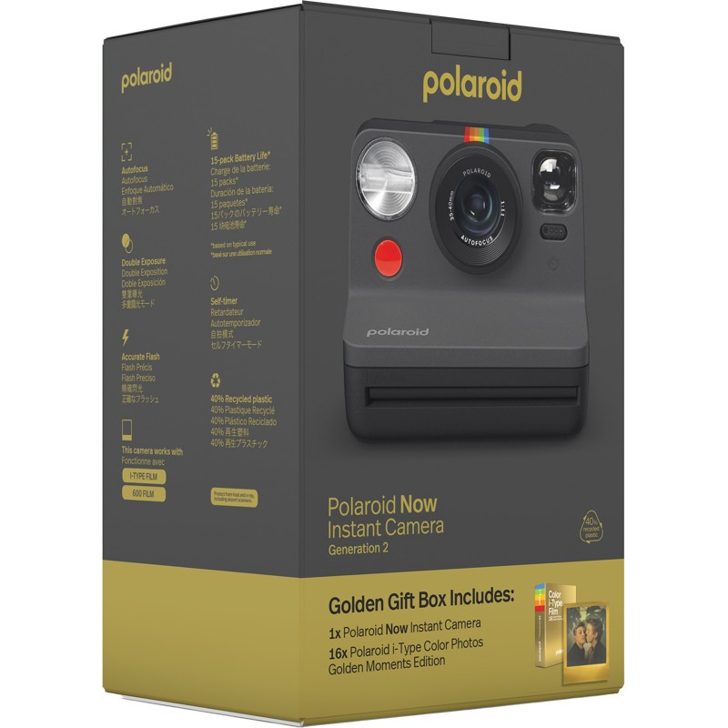 POLAROID EB NOW GENERATION 2 BLACK-GOLDEN MOMENTS