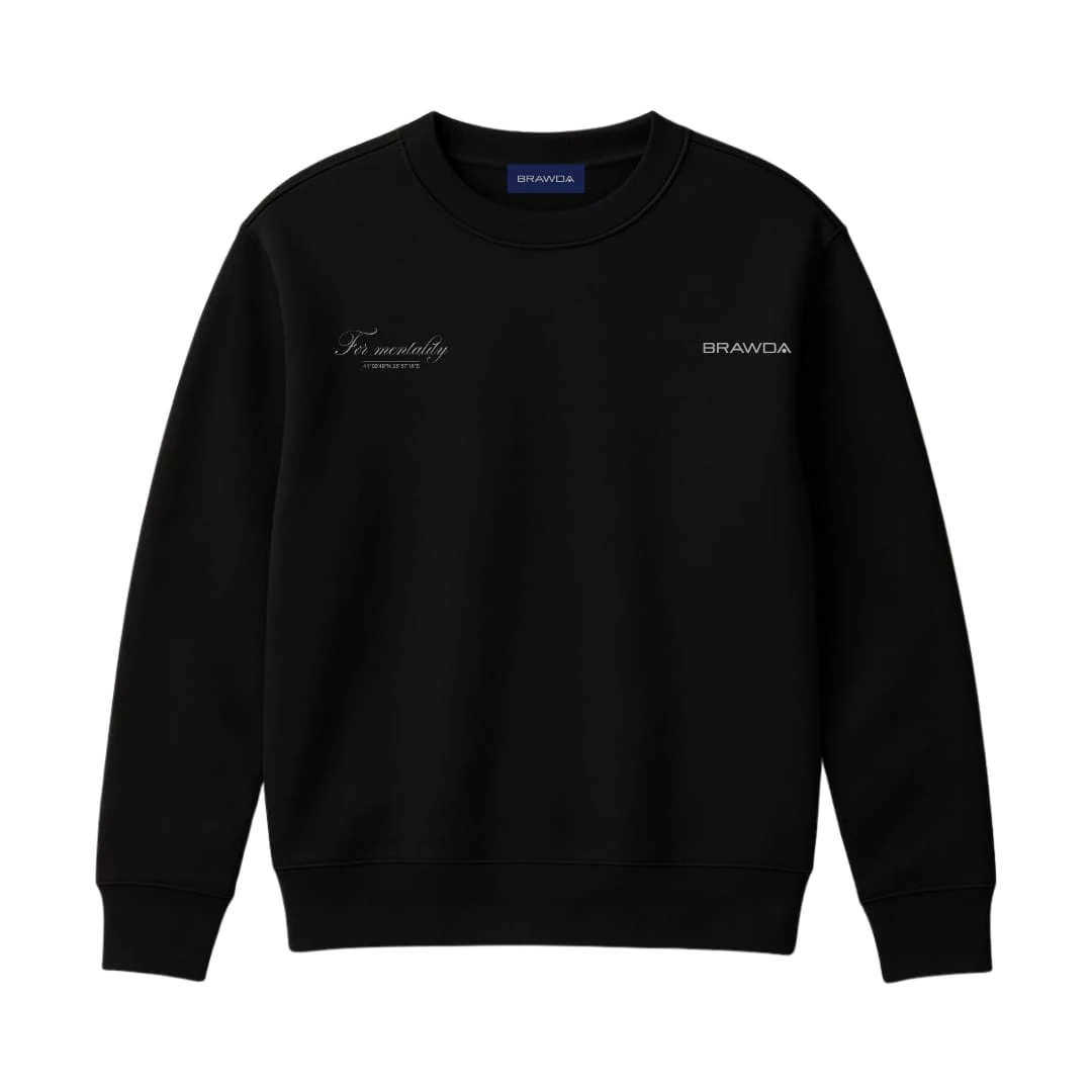 FOR MENTALİTY SİYAH SWEATSHİRT