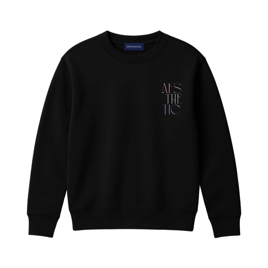 AESTETIC SIYAH SWEATSHIRT