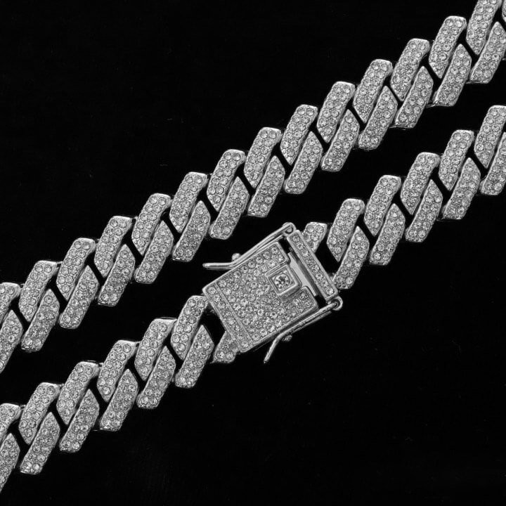 14mm Full Filled Prong Chain - Silver