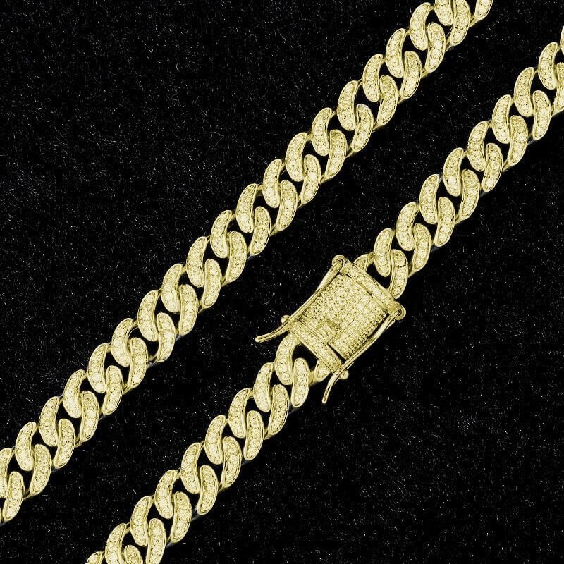 8mm Micro Cuban Chain - Gold
