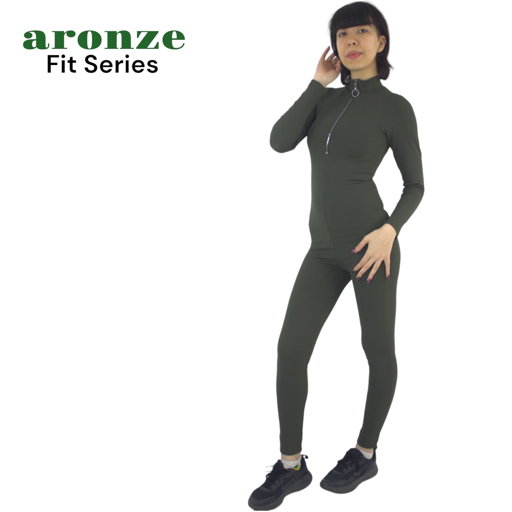 Aronze Fit Series Fitilli Kaşkorse Bi-Strech Likralı Uzun Kol Tulum