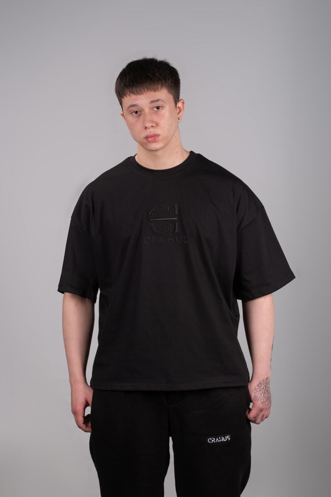 Oversize Basic T-shirt - SİYAH main variant image