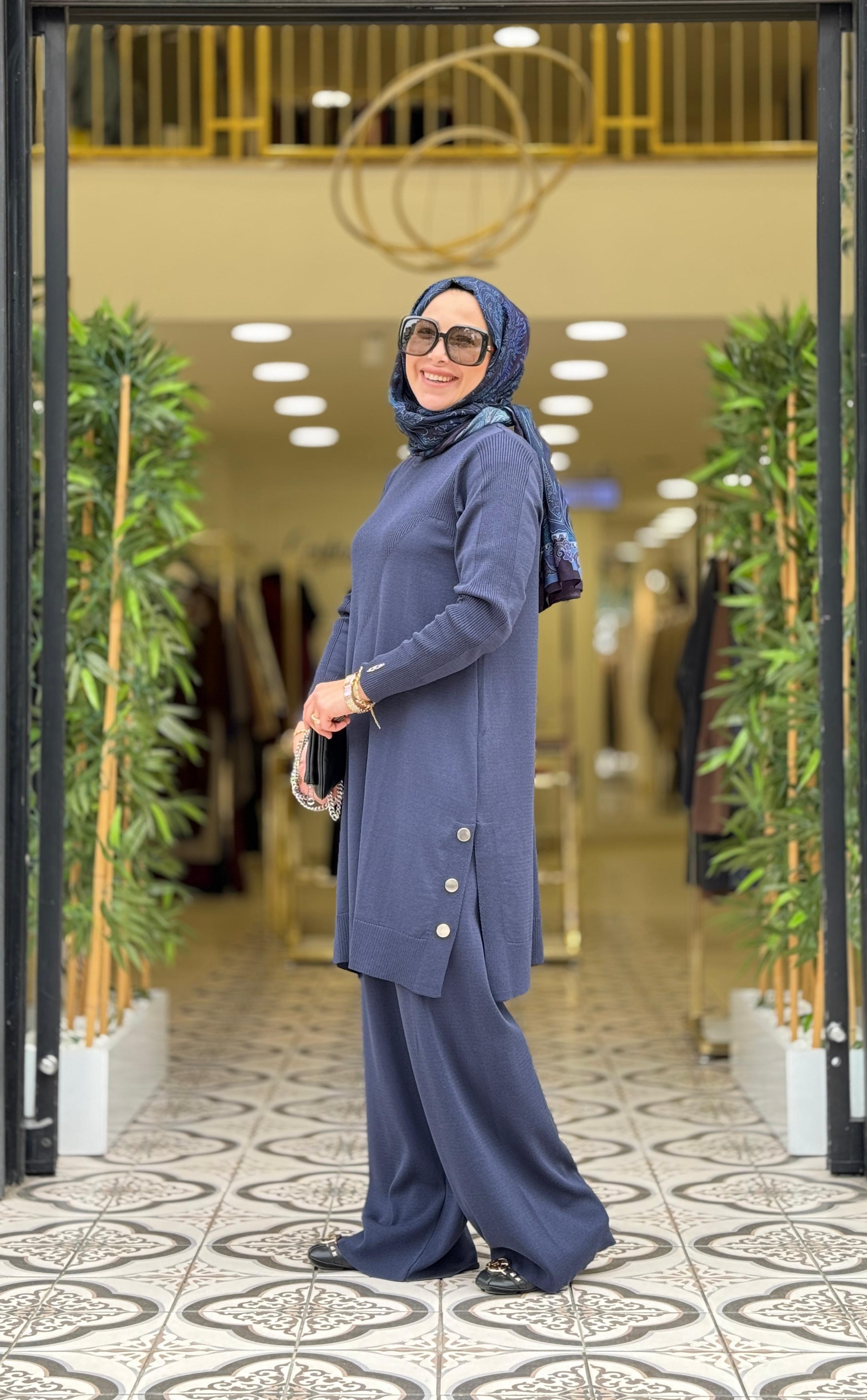 AHU PANTOLON TRİKO TAKIM - LACİVERT