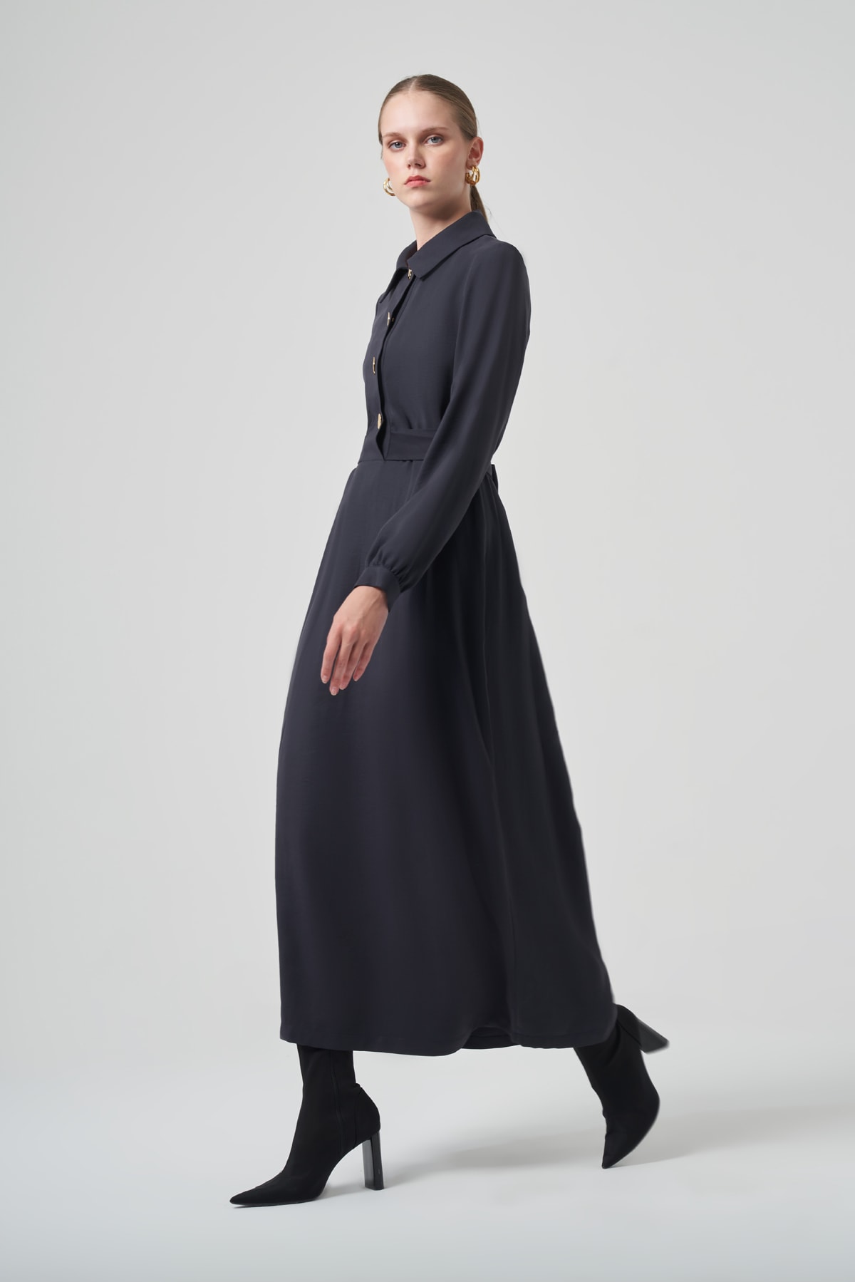 NUSS EVO ELBİSE - LACİVERT