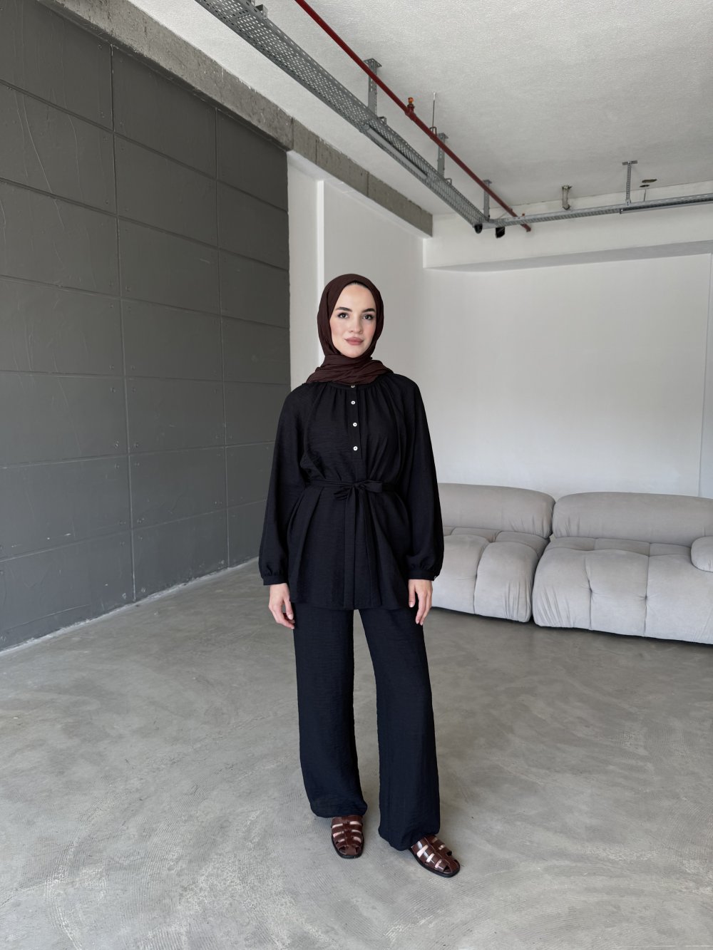 MERWİSH SARDUNYA TAKIM - SİYAH