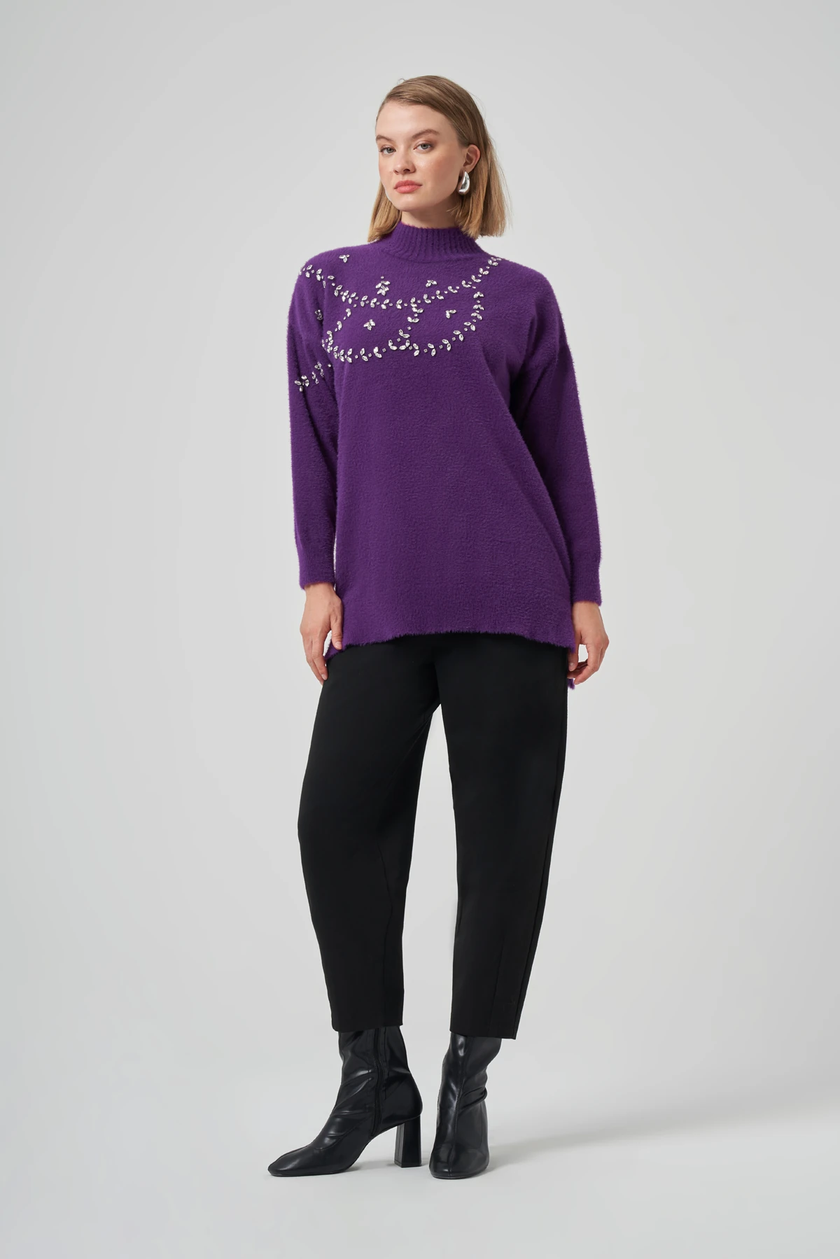 NUSS EVONA ANGORA TUNİK - MOR