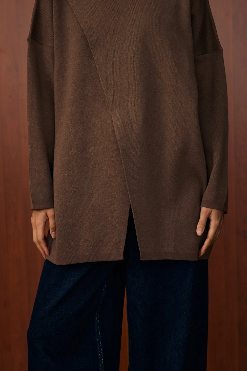 MERWİSH MAKAS TRİKO TUNİK - KAHVE