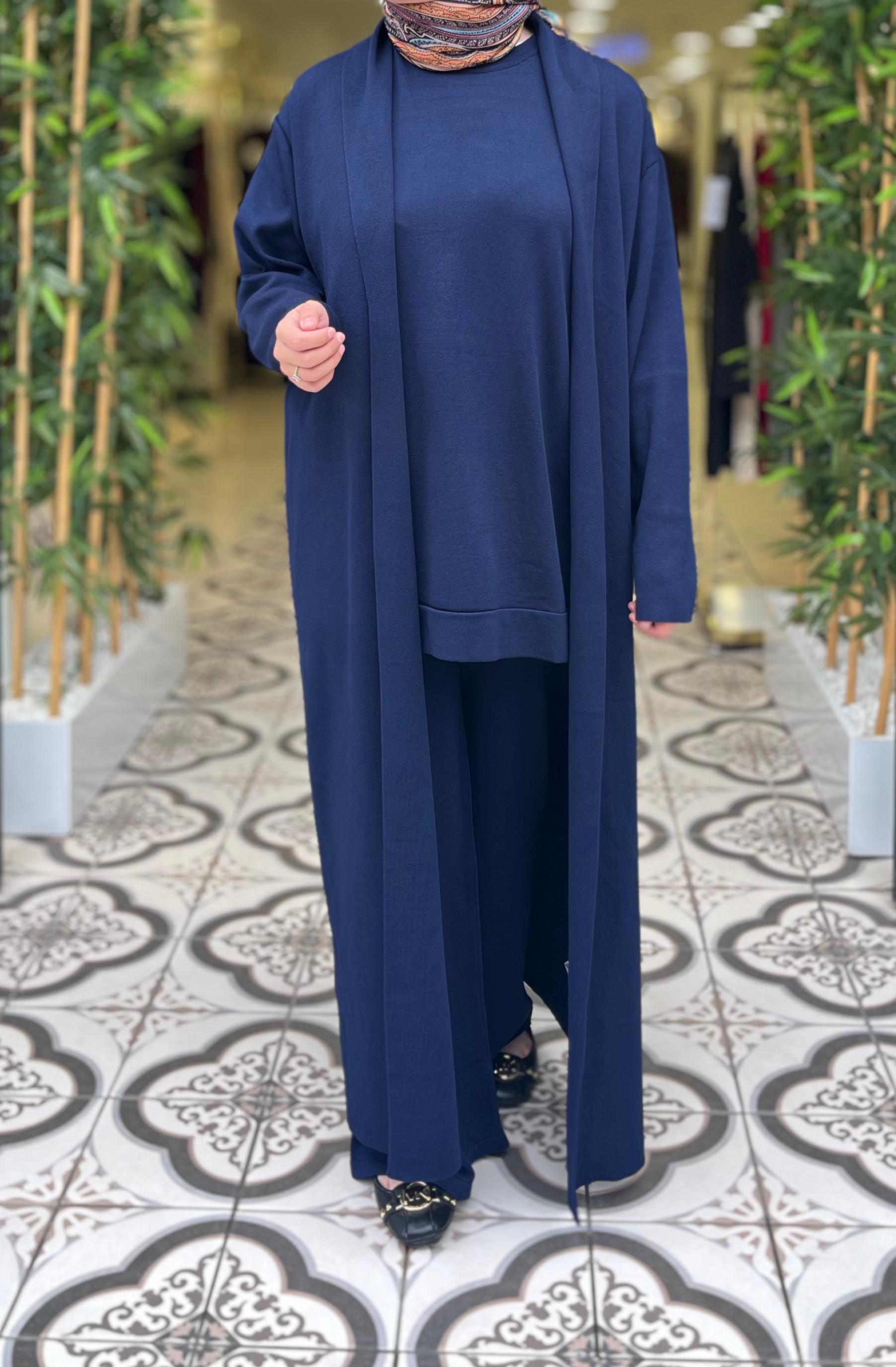 KNIT MİHRİ PANTOLON TAKIM - LACİVERT