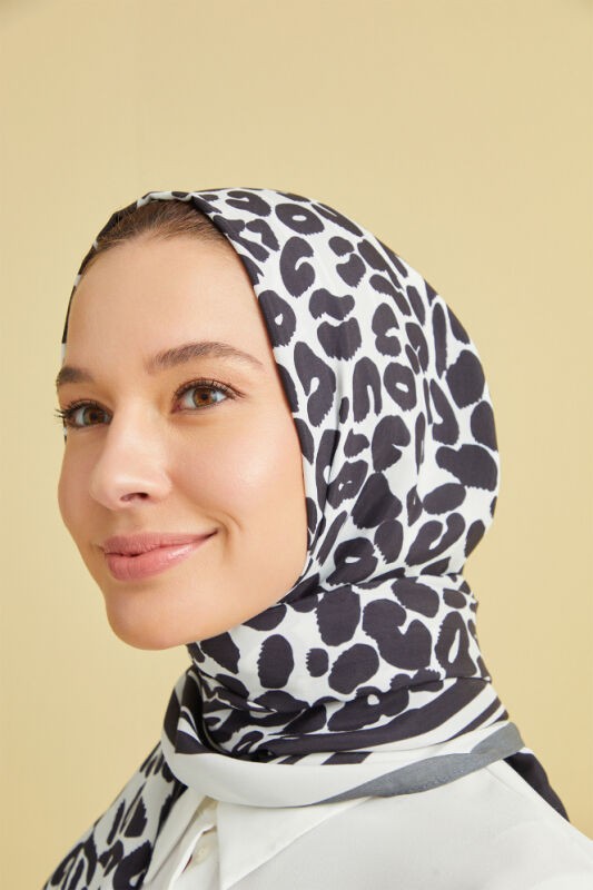 İMANNOOR LOGO LEOPAR FLOŞ VİSKON ŞAL
