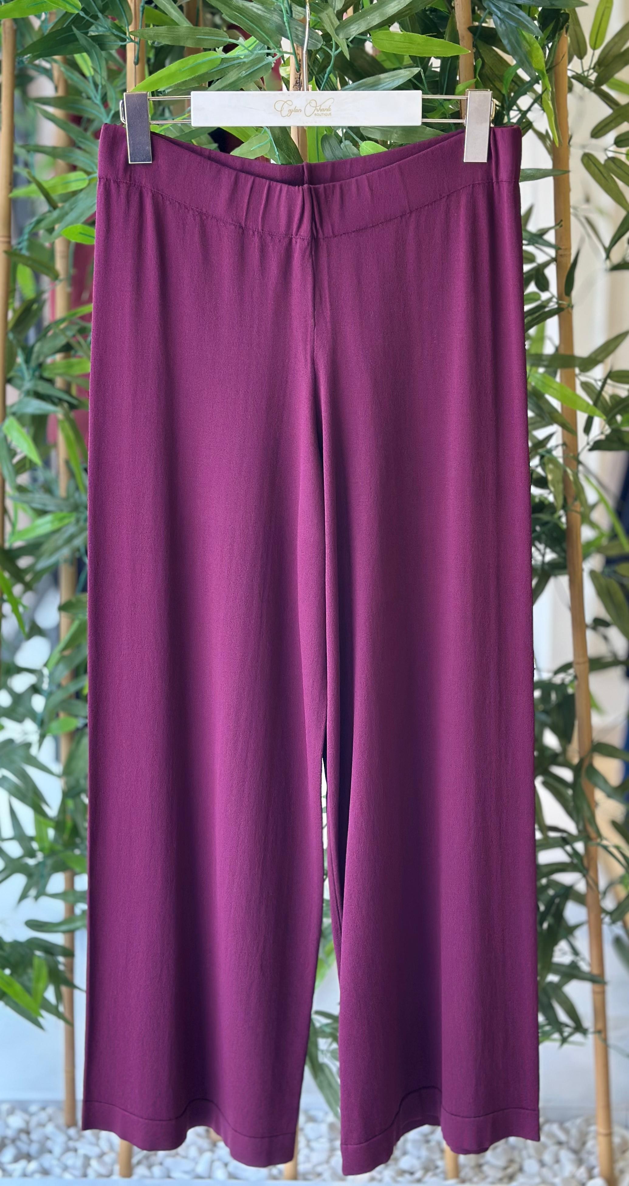 MERSERİZE PANTOLON - BORDO