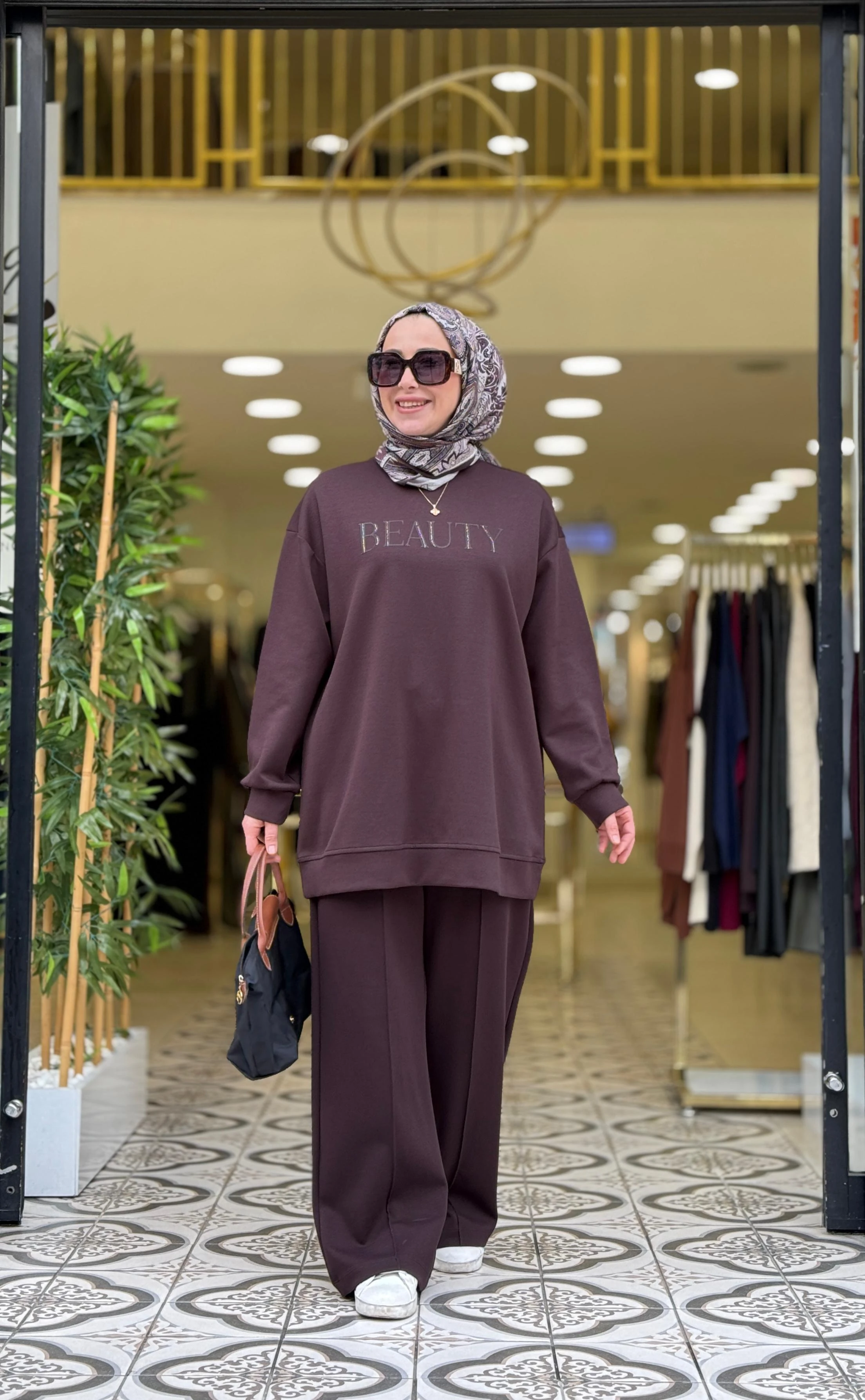 BEAUTY PANTOLONLU TAKIM - KAHVE