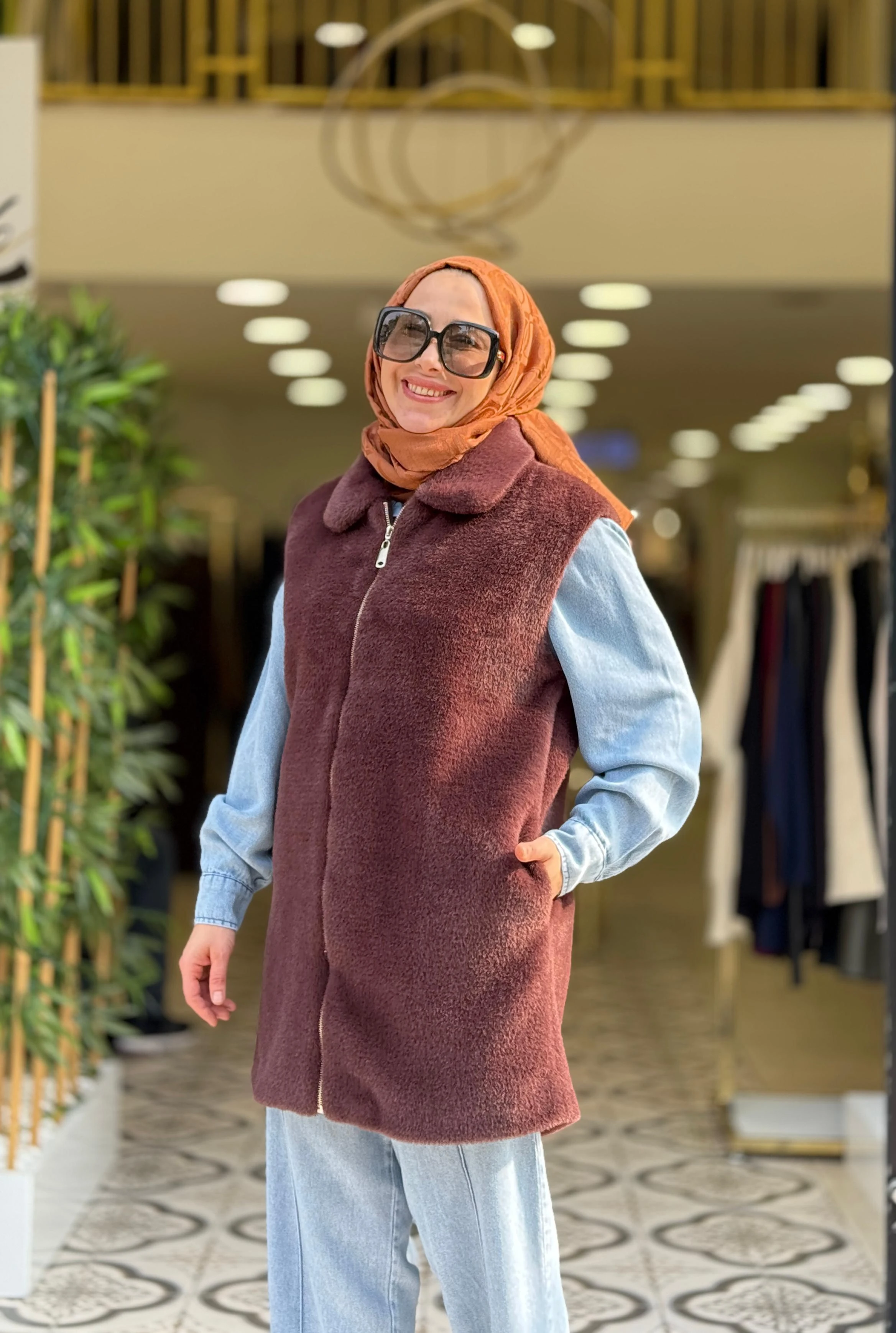 GALE ANGORA YELEK - KAHVE