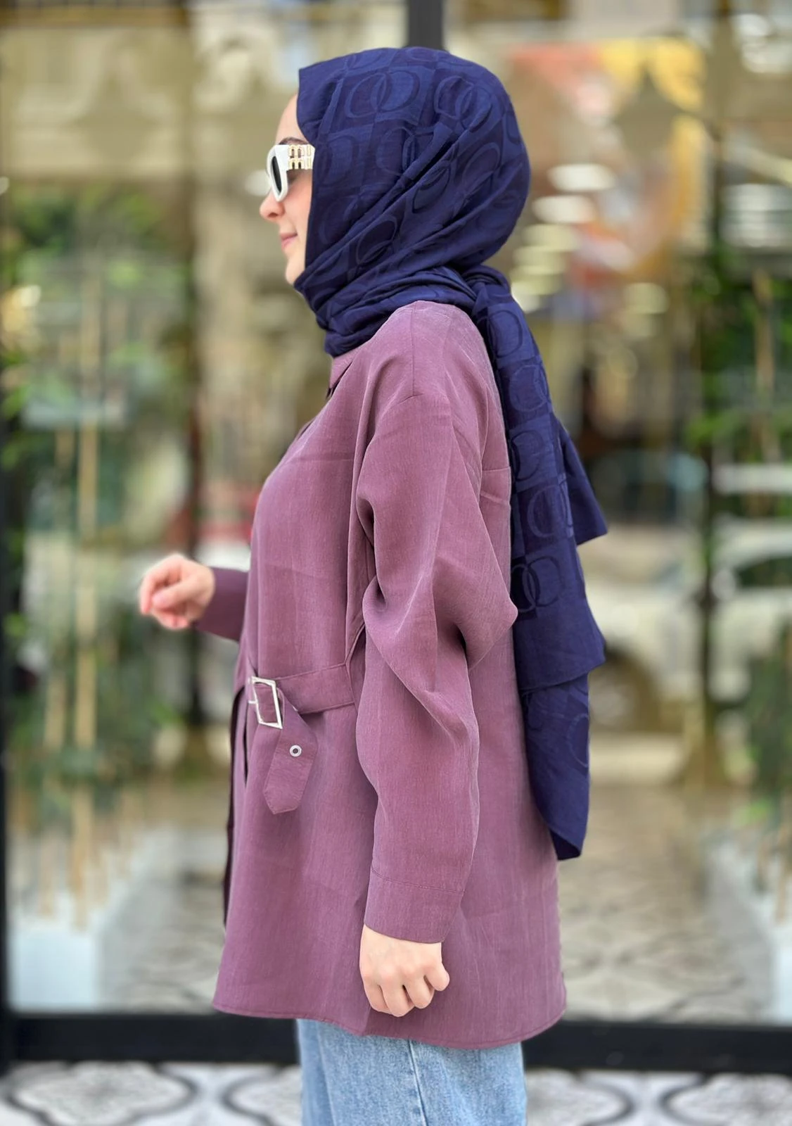 GÜMÜŞ KEMERLİ GÖMLEK - MÜRDÜN