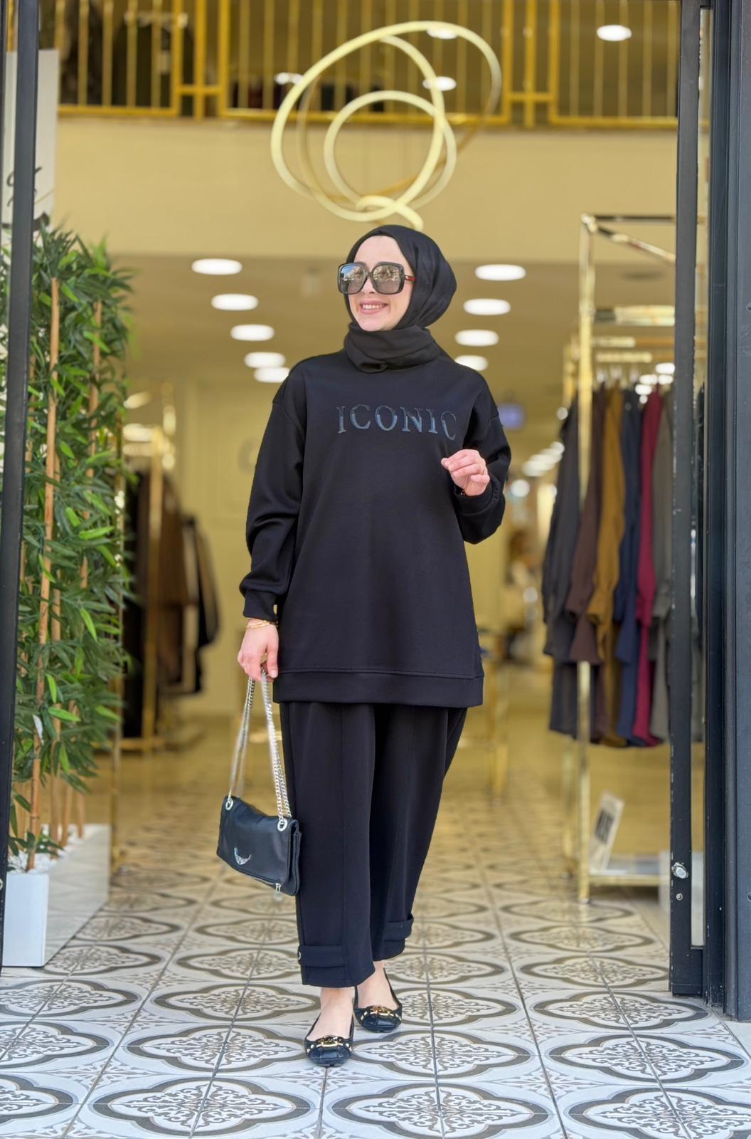 CASEY TAŞ BASKILI TAKIM - SİYAH