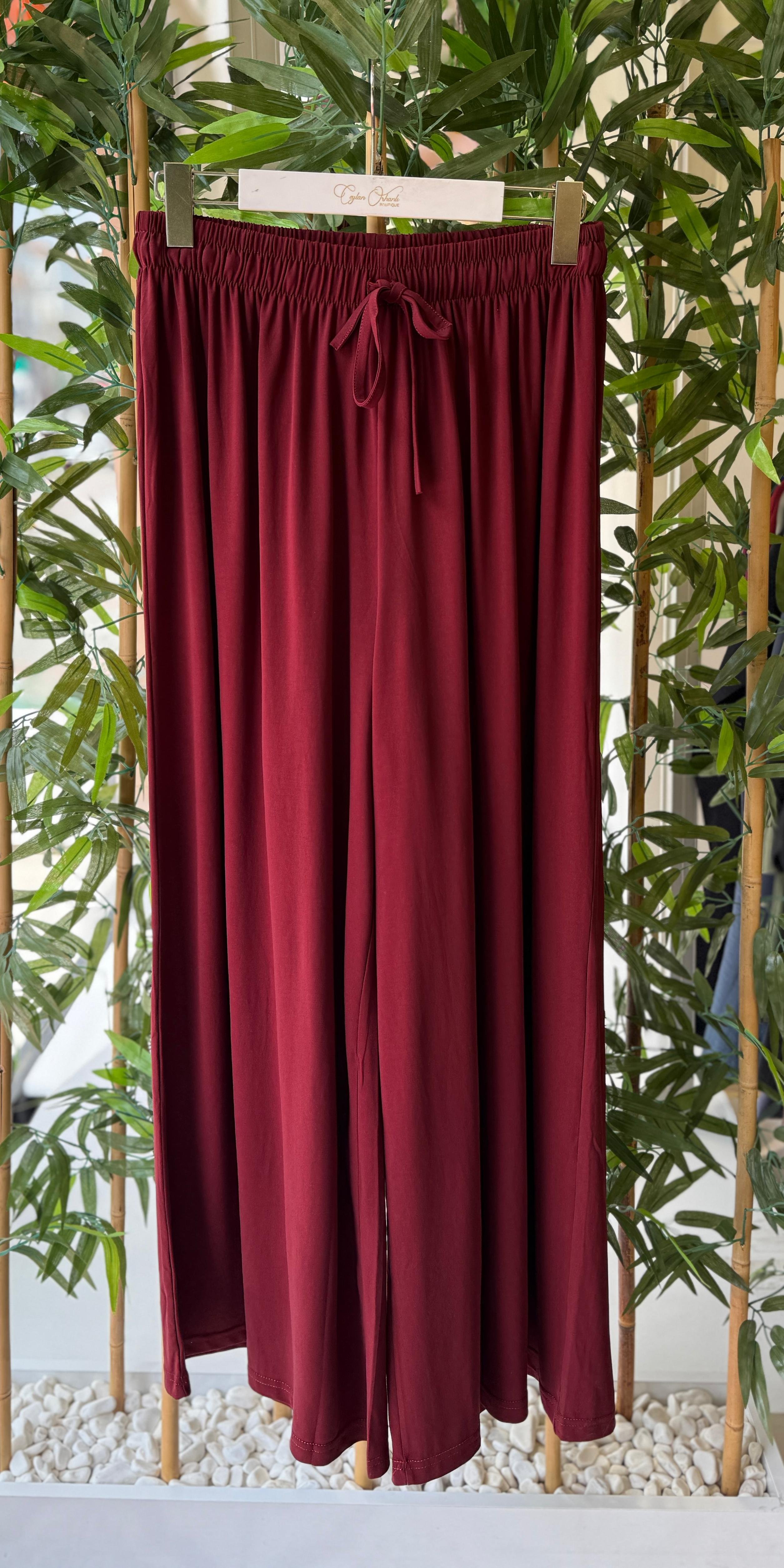 CEYLAN ELİS OYSHO PANTOLON - BORDO