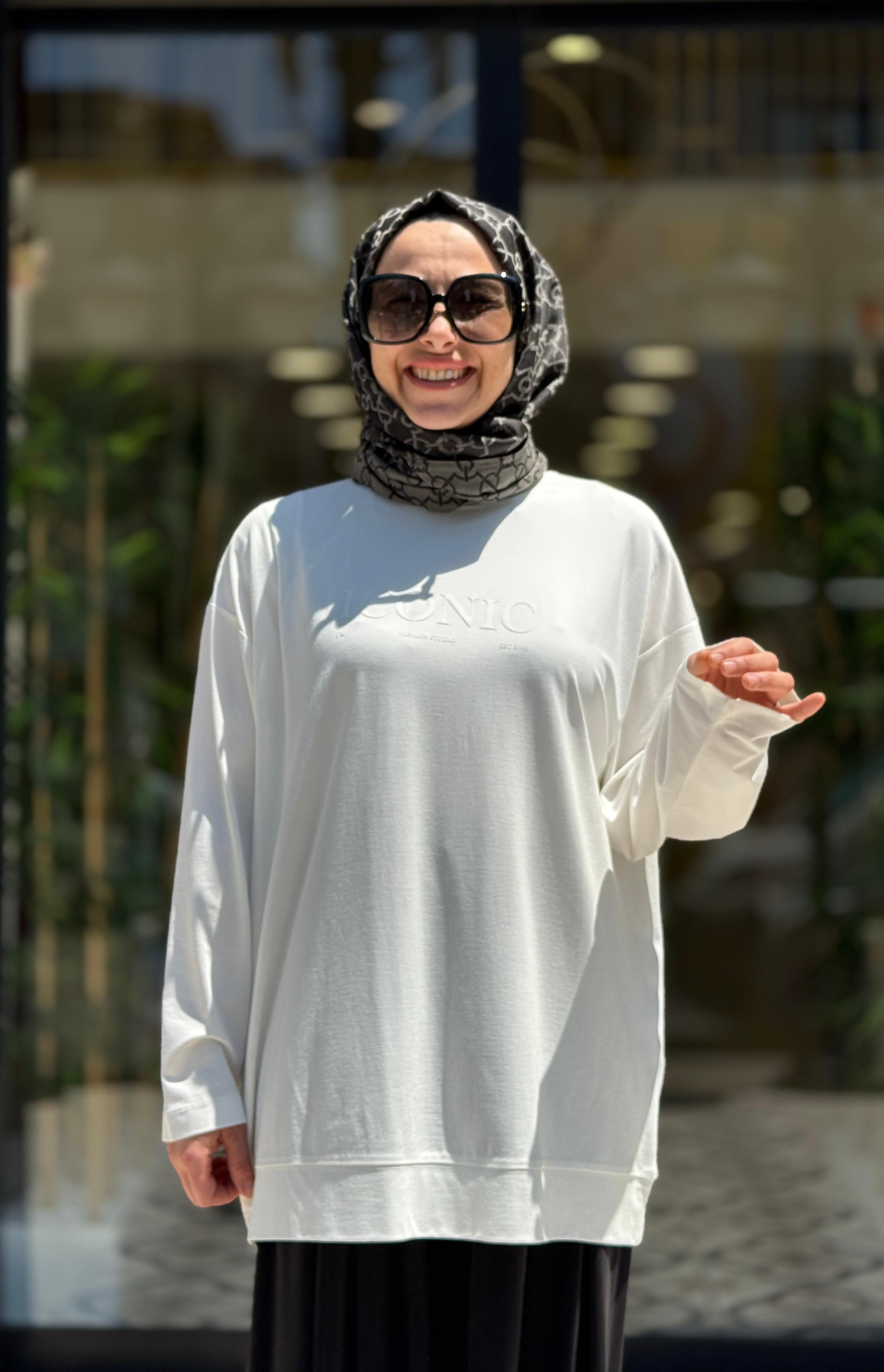 İCONİC BASKILI BASİC SWEAT