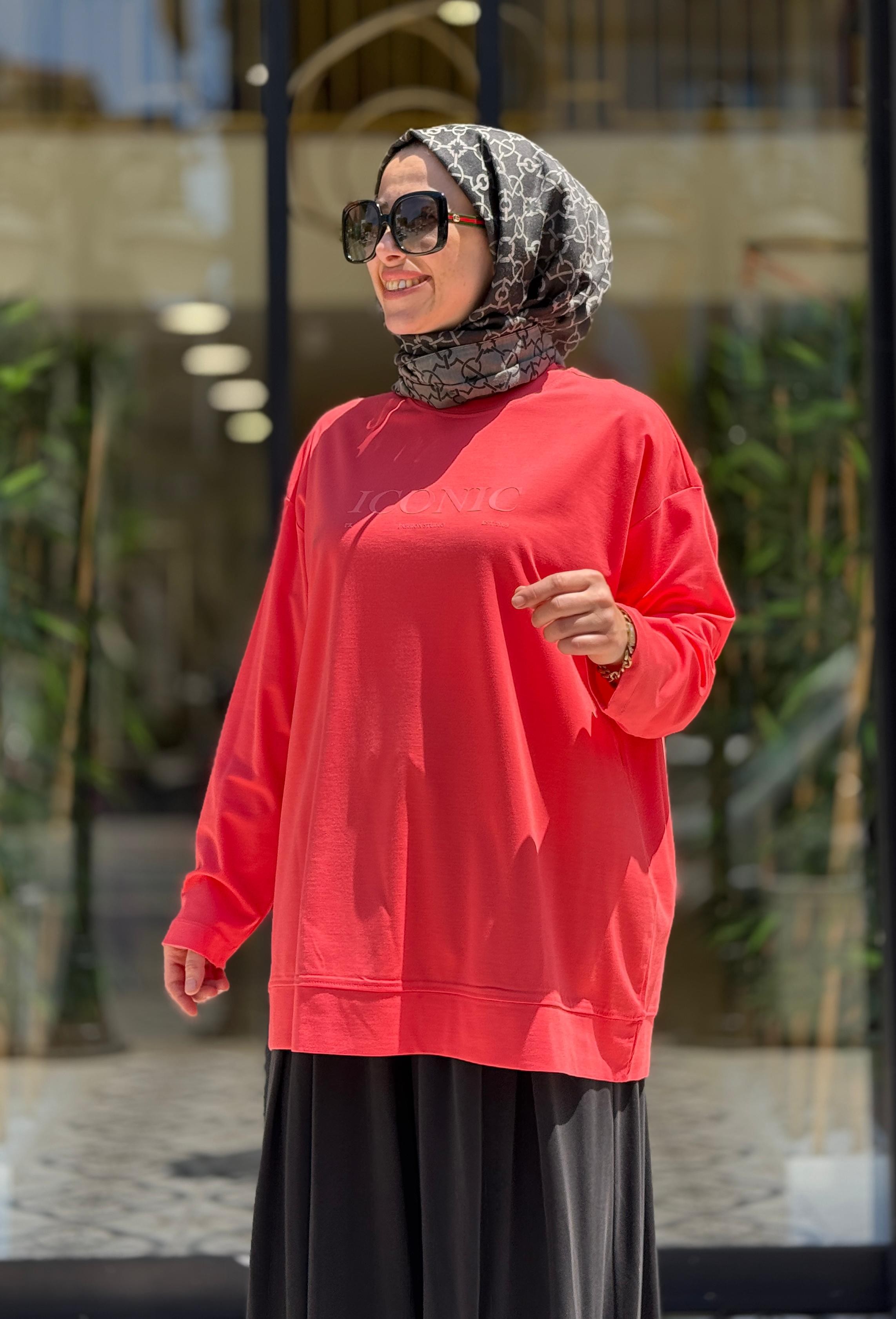 İCONİC BASKILI BASİC SWEAT