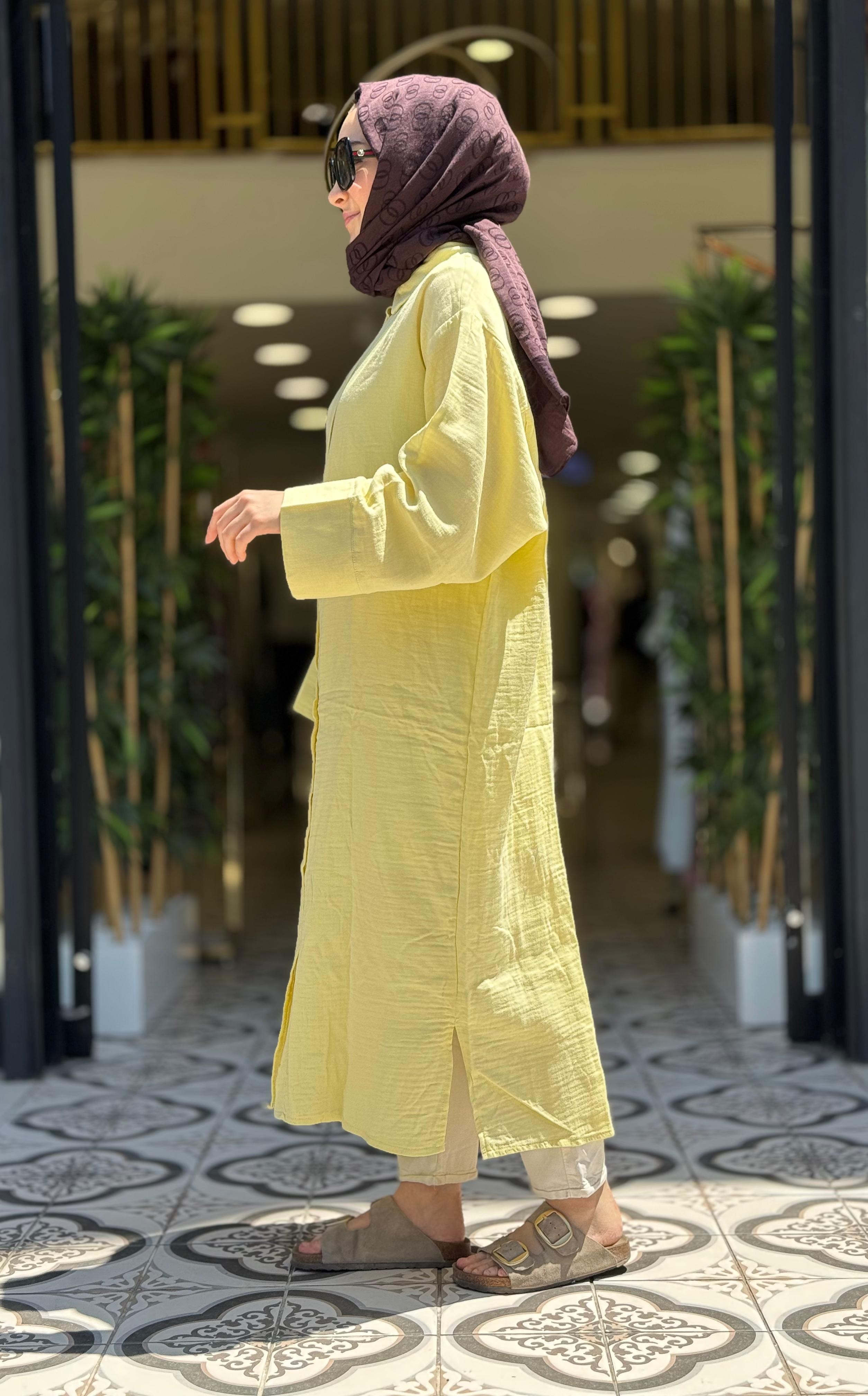LOLY GÖMLEK ELBİSE - SARI