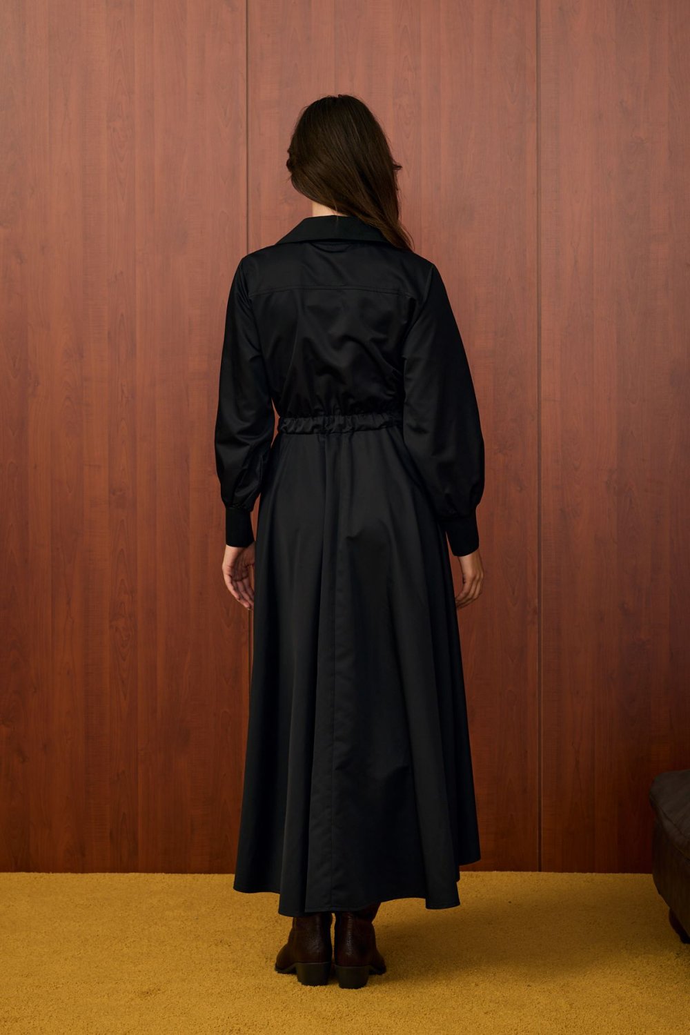 MERWİSH KOLEJ ELBİSE - SİYAH