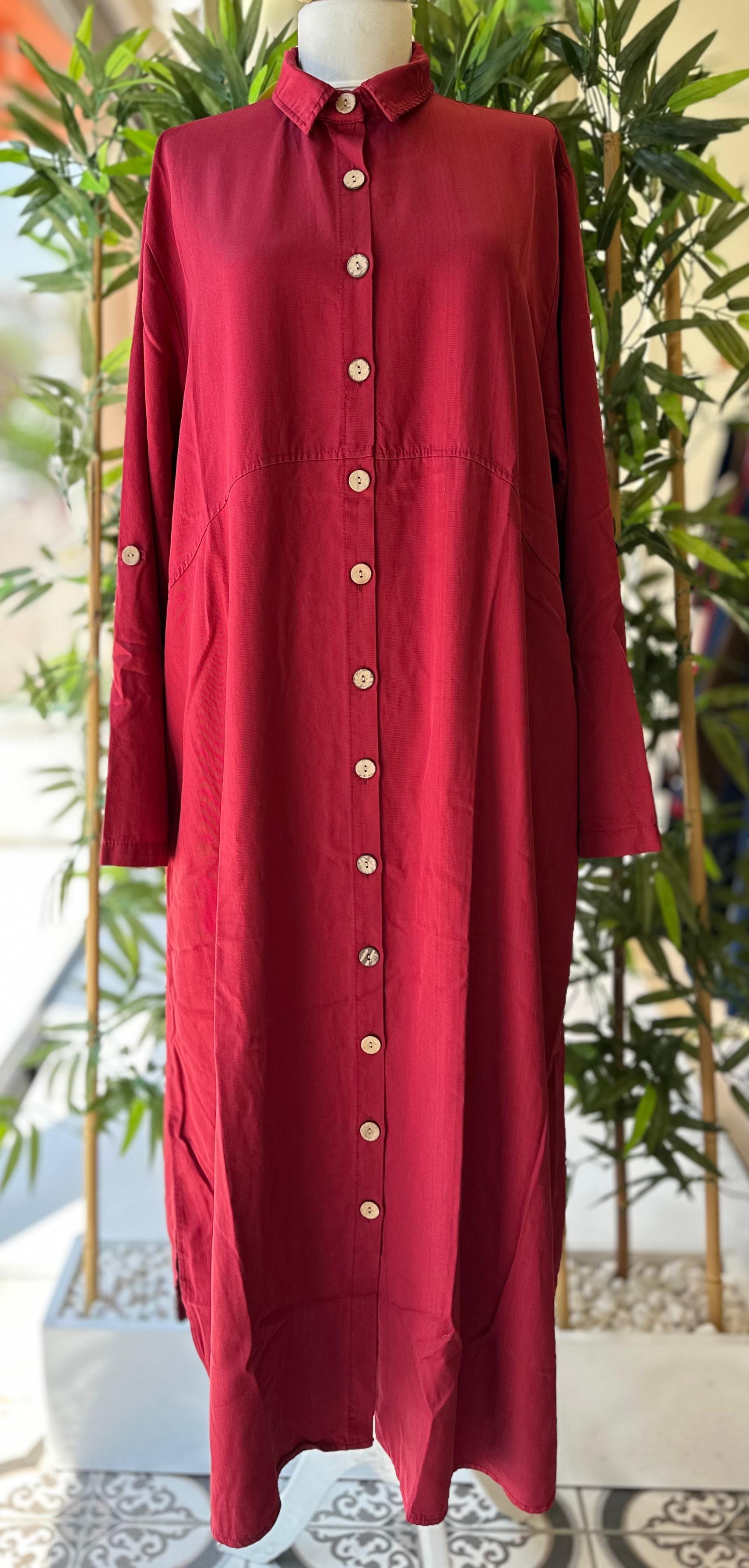 SEE TENSEL ELBİSE - BORDO