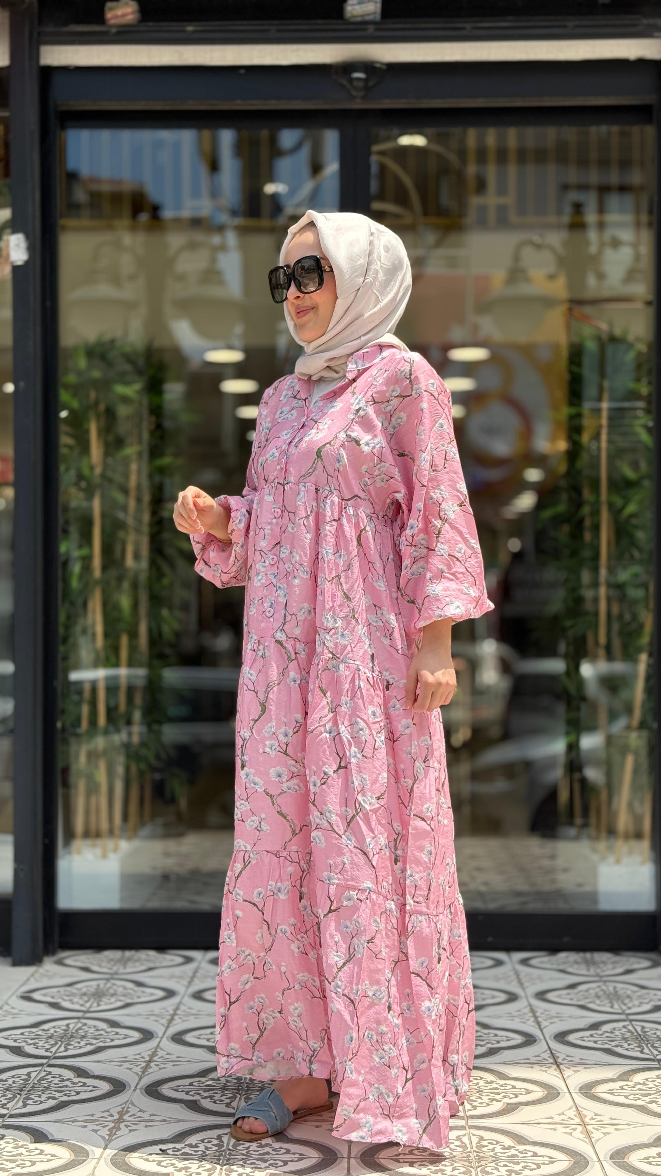 LİLYUM ELBİSE - PEMBE