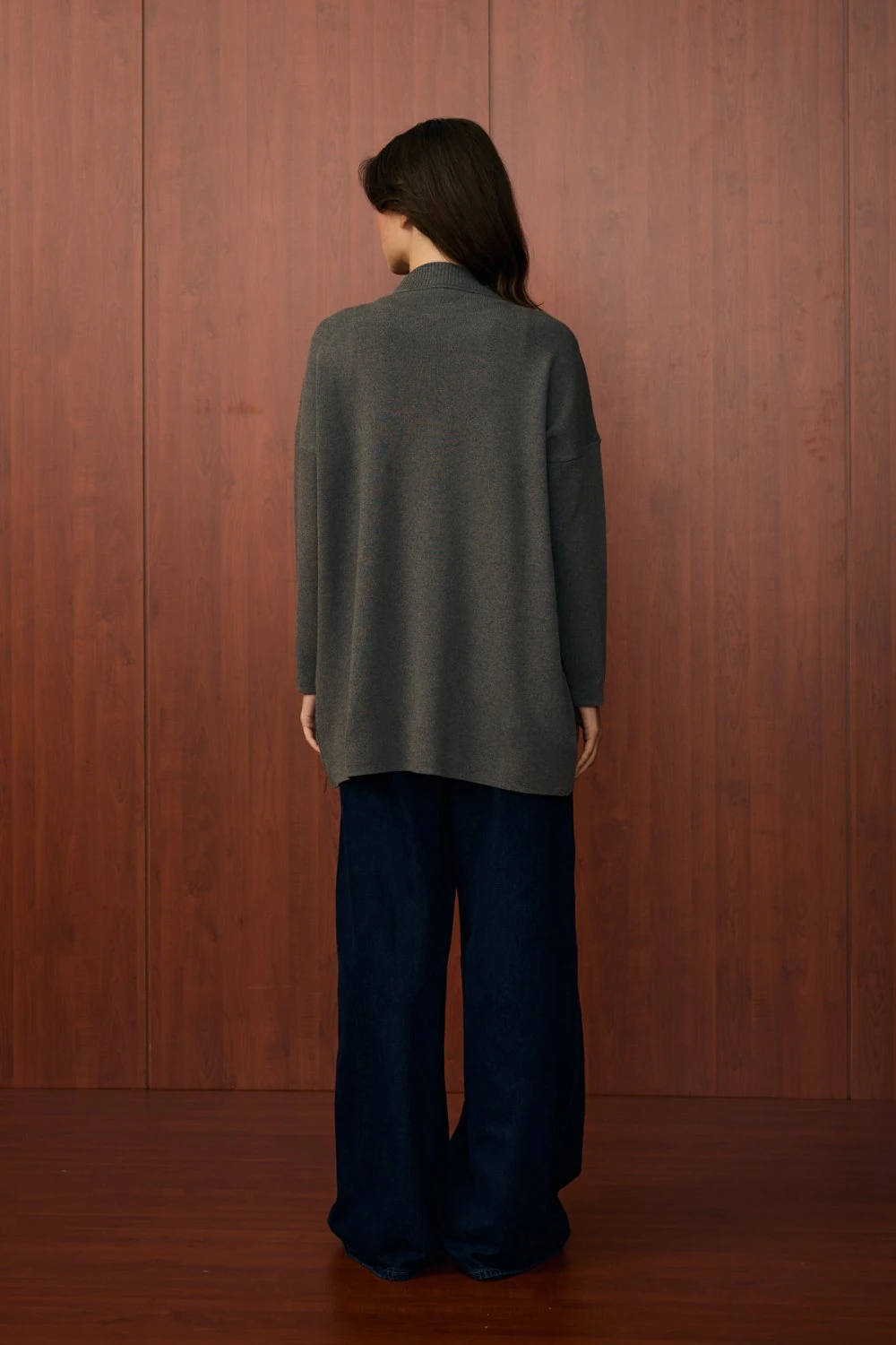 MERWİSH MAKAS TRİKO TUNİK - ANTRASİT