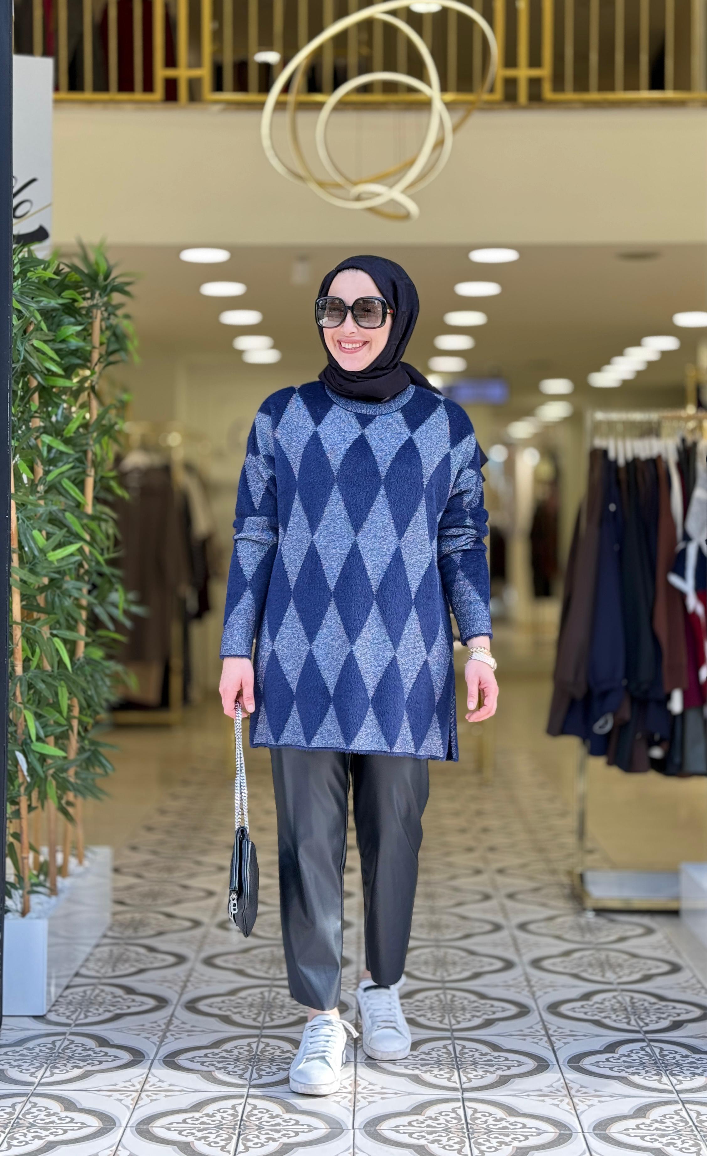 ASNA TRİKO TUNİK - LACİVERT