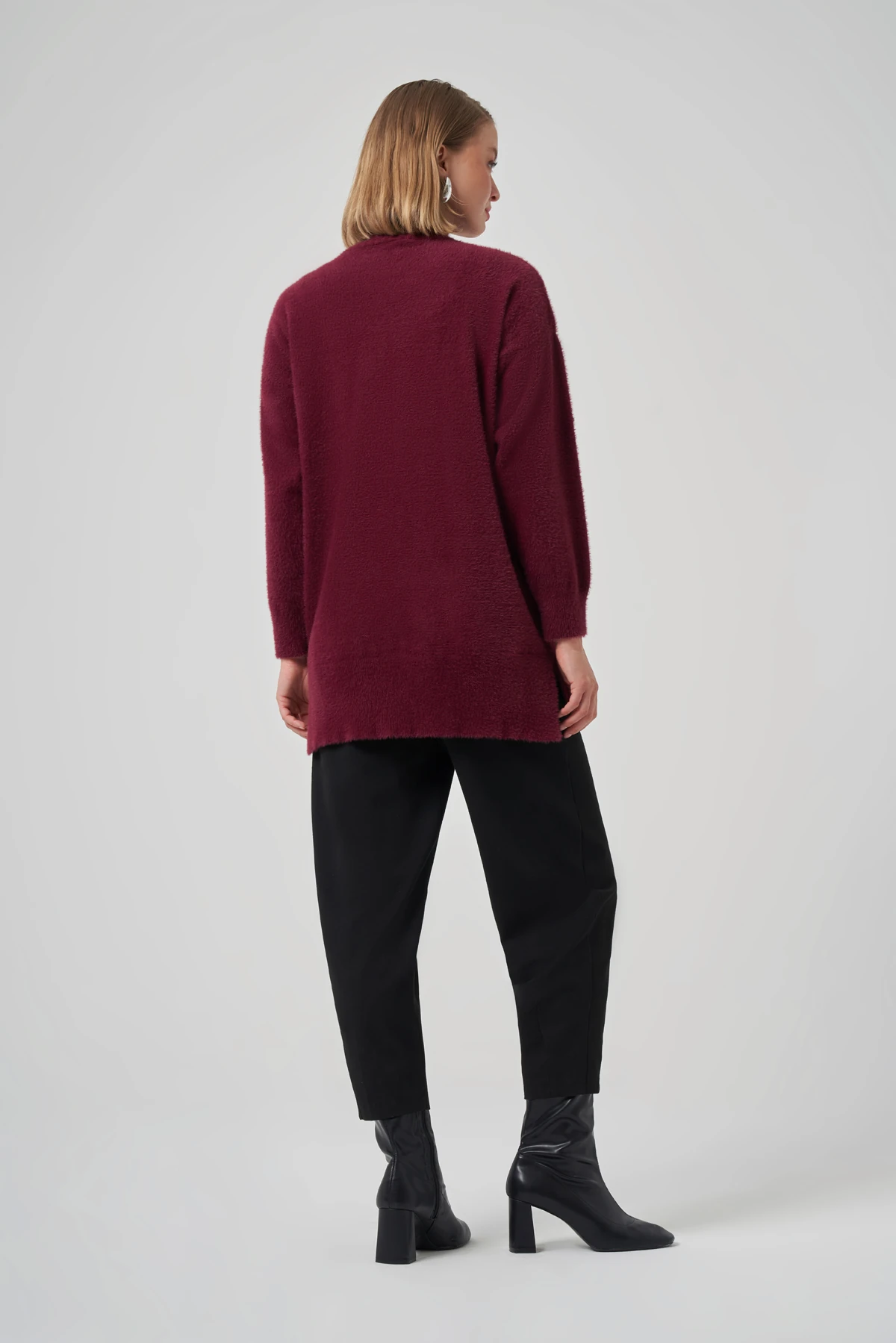 NUSS EVONA ANGORA TUNİK - BORDO