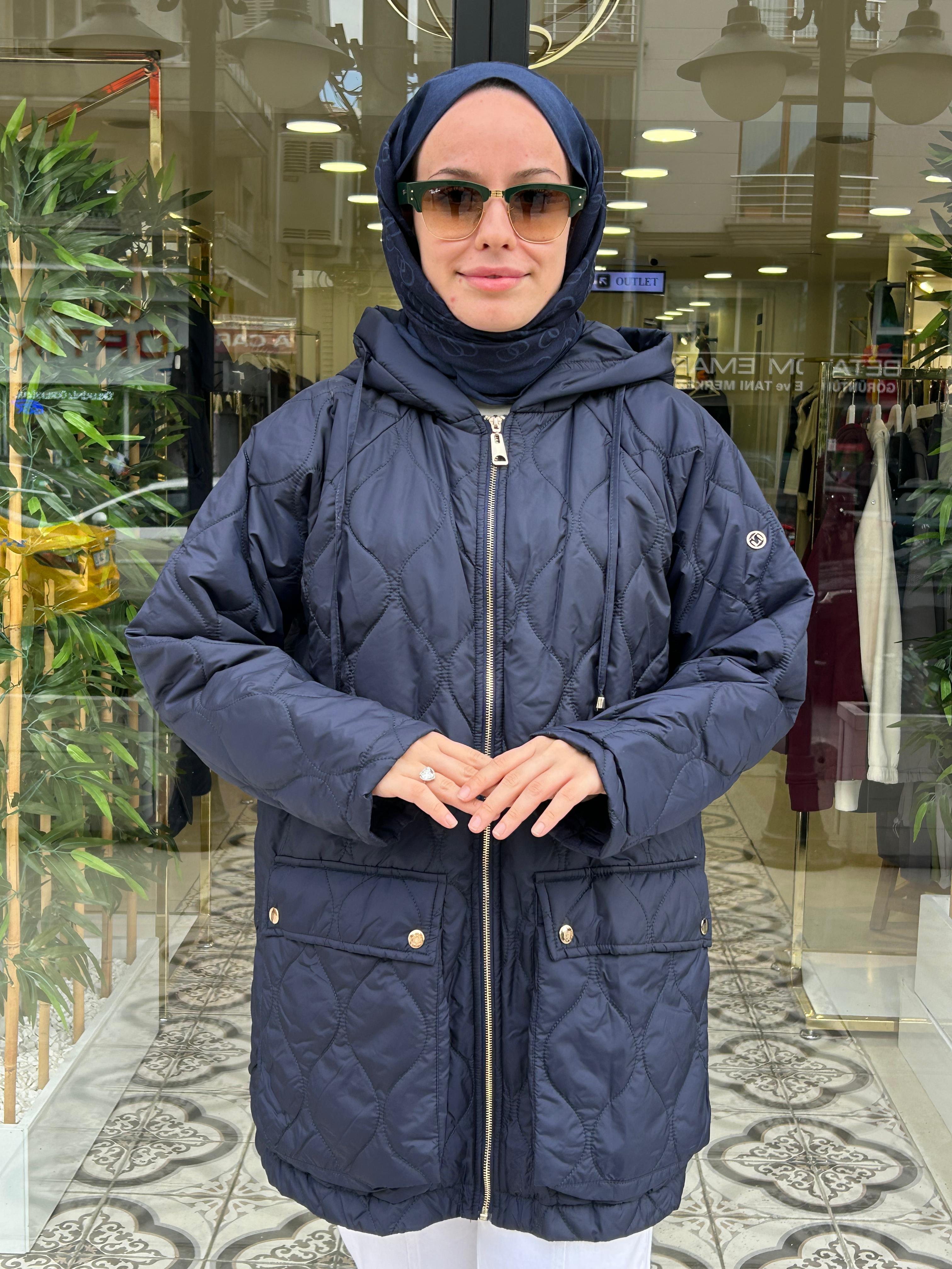 COOLER KISA KAPİTONE MONT - LACİVERT