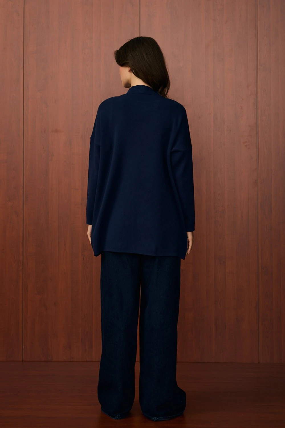 MERWİSH MAKAS TRİKO TUNİK - LACİVERT