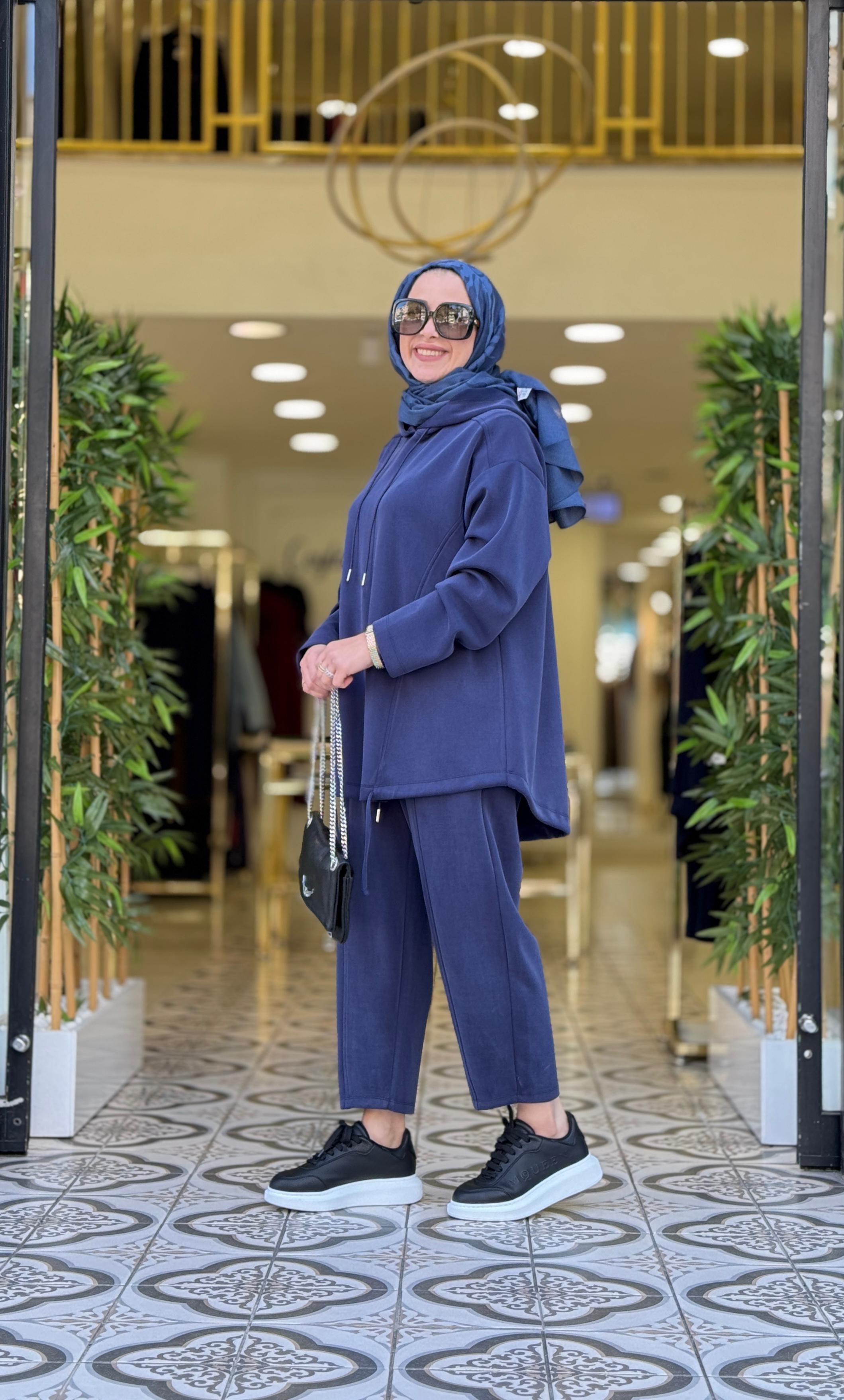 RİBON PANTOLONLU TAKIM - LACİVERT
