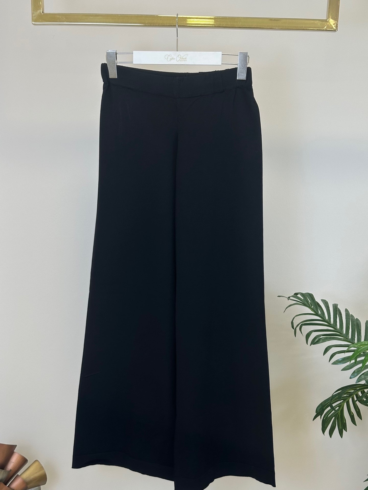MERSERİZE PANTOLON - SİYAH